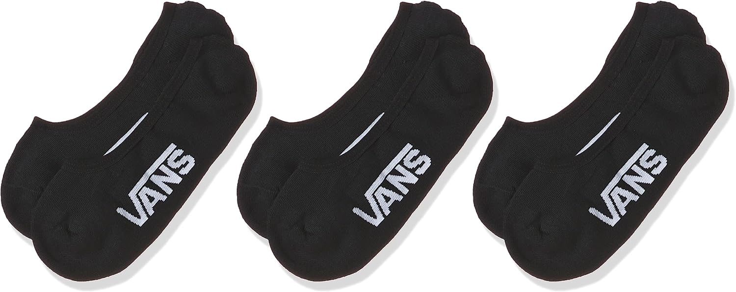 VANS Classic No-Show Socks Fit For Walking - 3 Pack Large BlackWhite