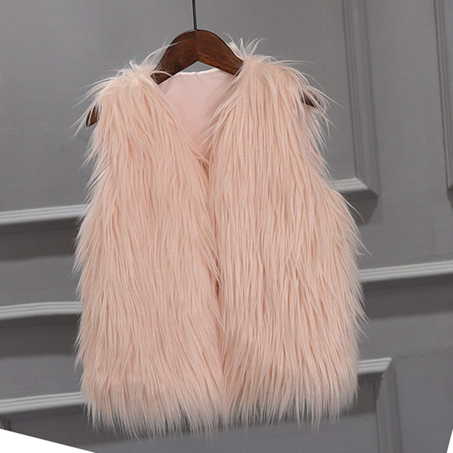 Merry Christmas Toddler Baby Girls Winter Coat Faux Fur Vest