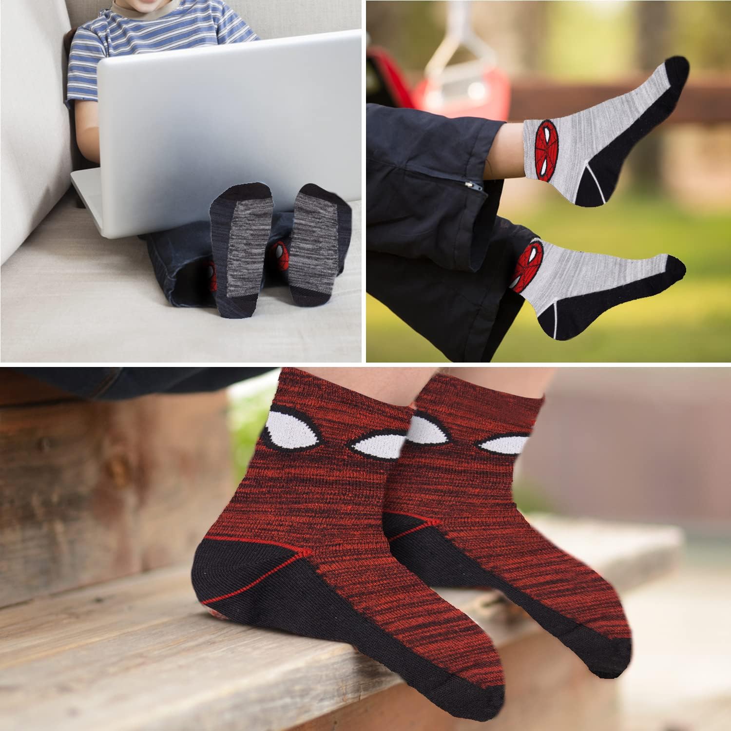Marvel Spiderman Boys Socks 10-Pack