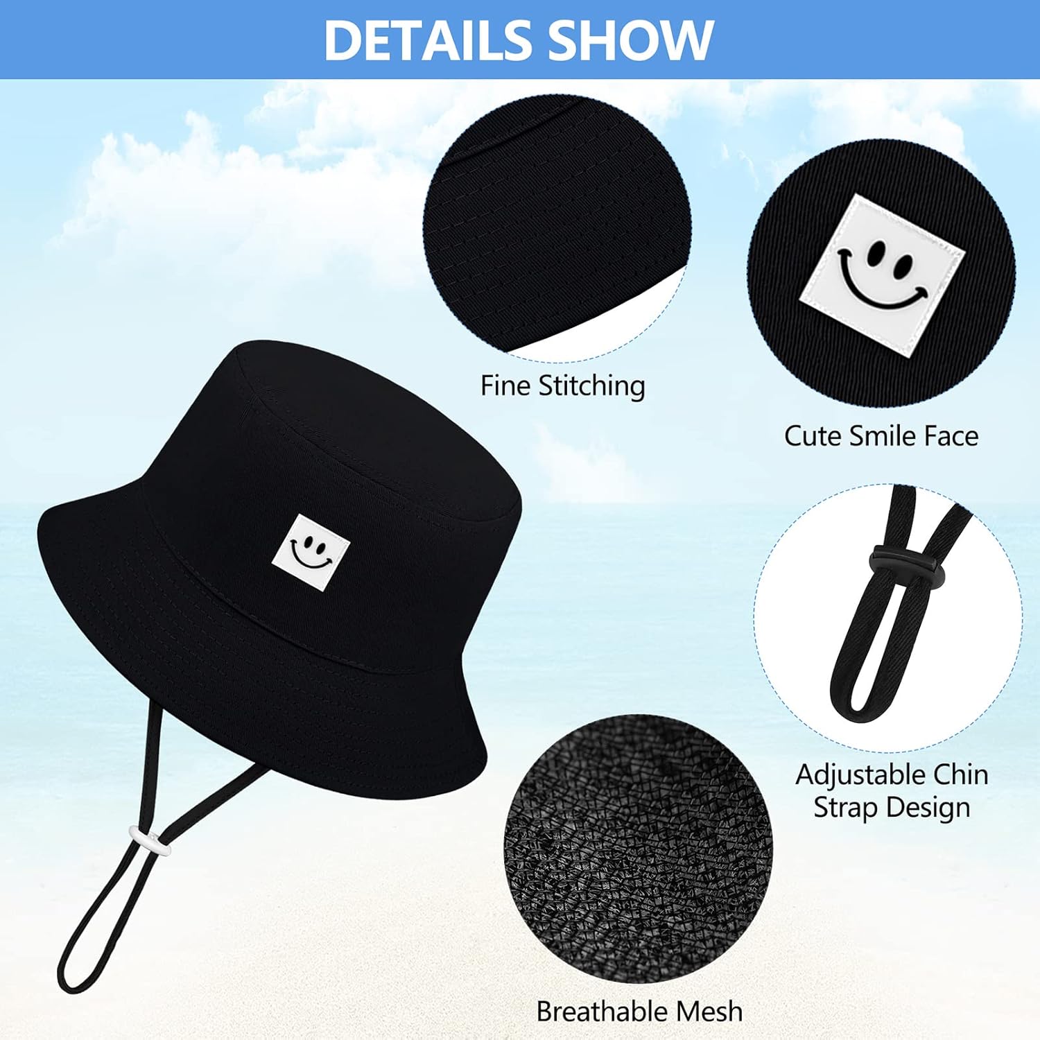 Cooraby 4-Pack Baby Sun Hat