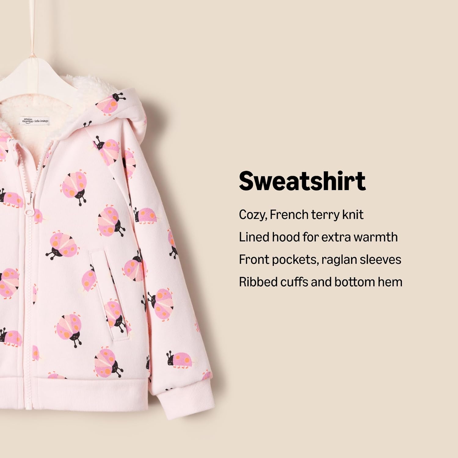 Cozy Soft Zip Hoodie - Amazon Essentials x Sofia Grainge Toddler Baby