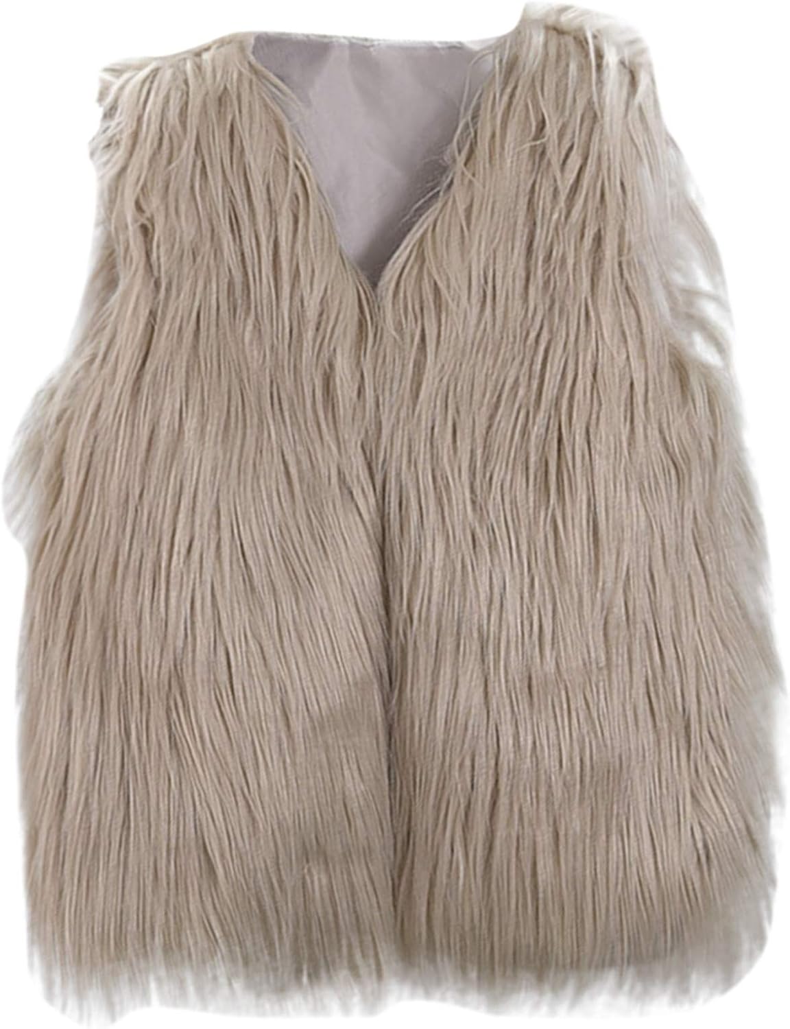 Kids Girls Faux Furry Vest Coat