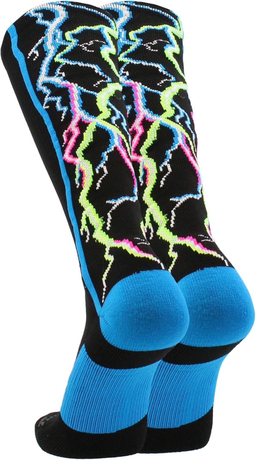 Crazy Socks with Lightning Bolts Electric Storm for Men