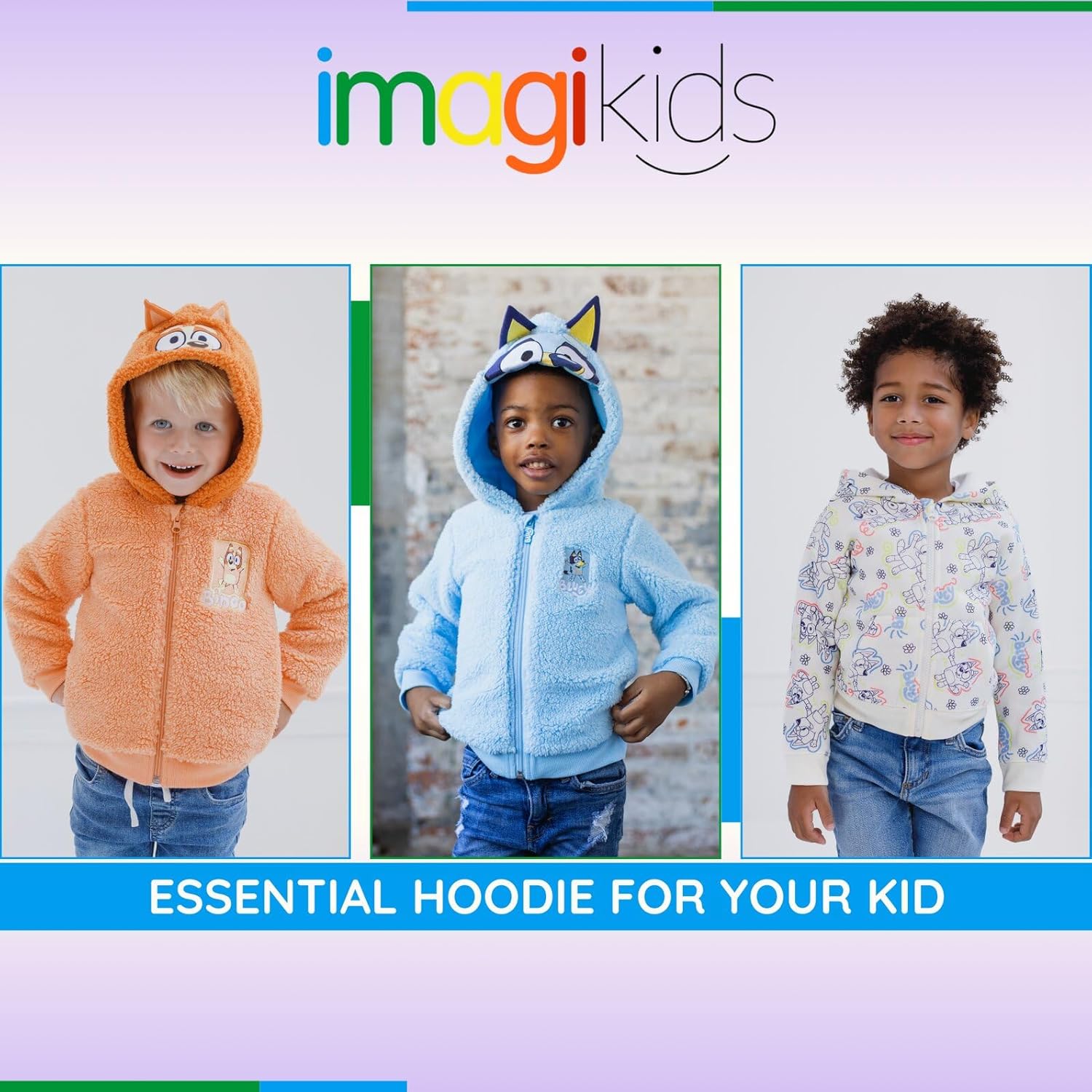 Bluey Cozy Sherpa Zip Up Hoodie