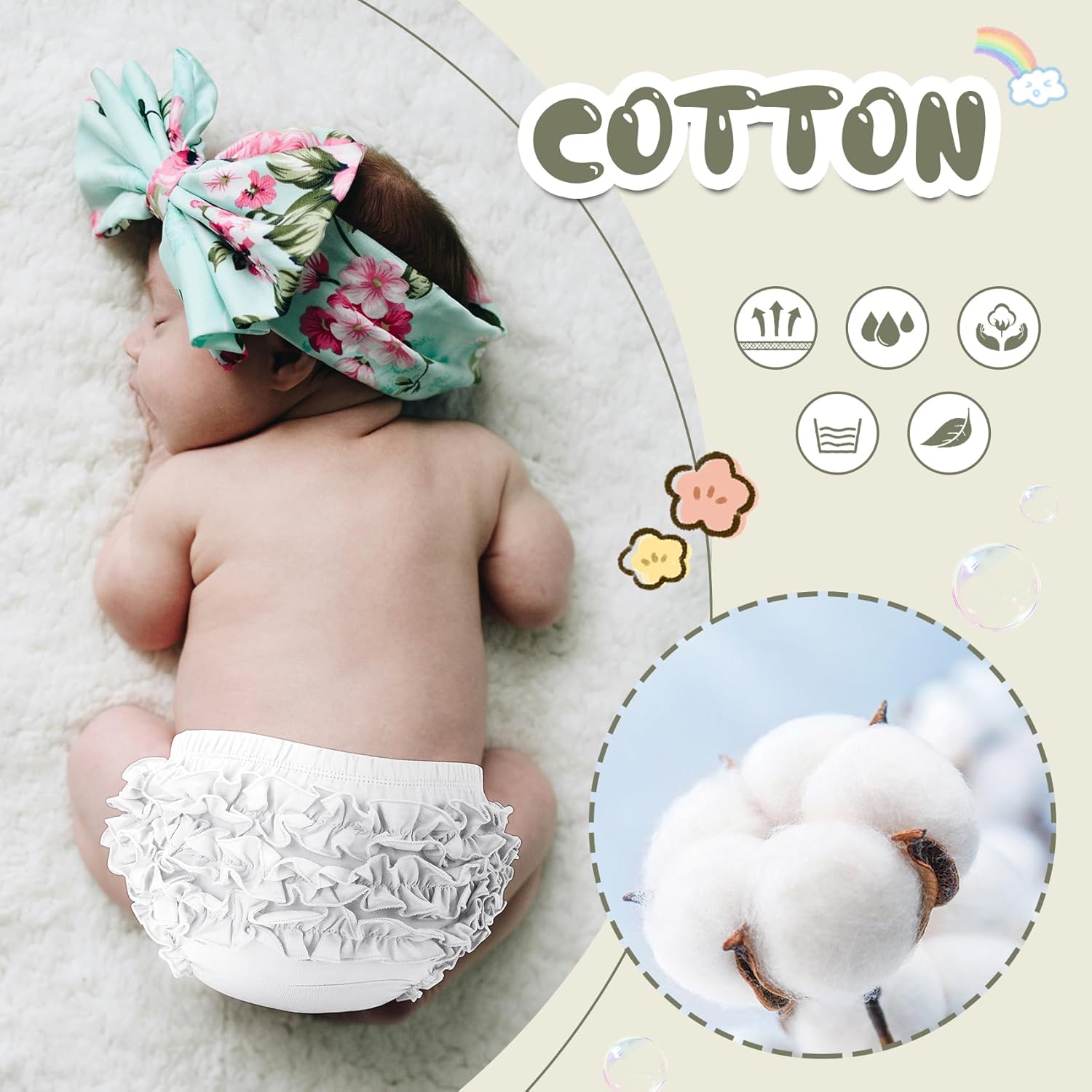 Cute Ruffle Diaper Covers for Toddler Girls