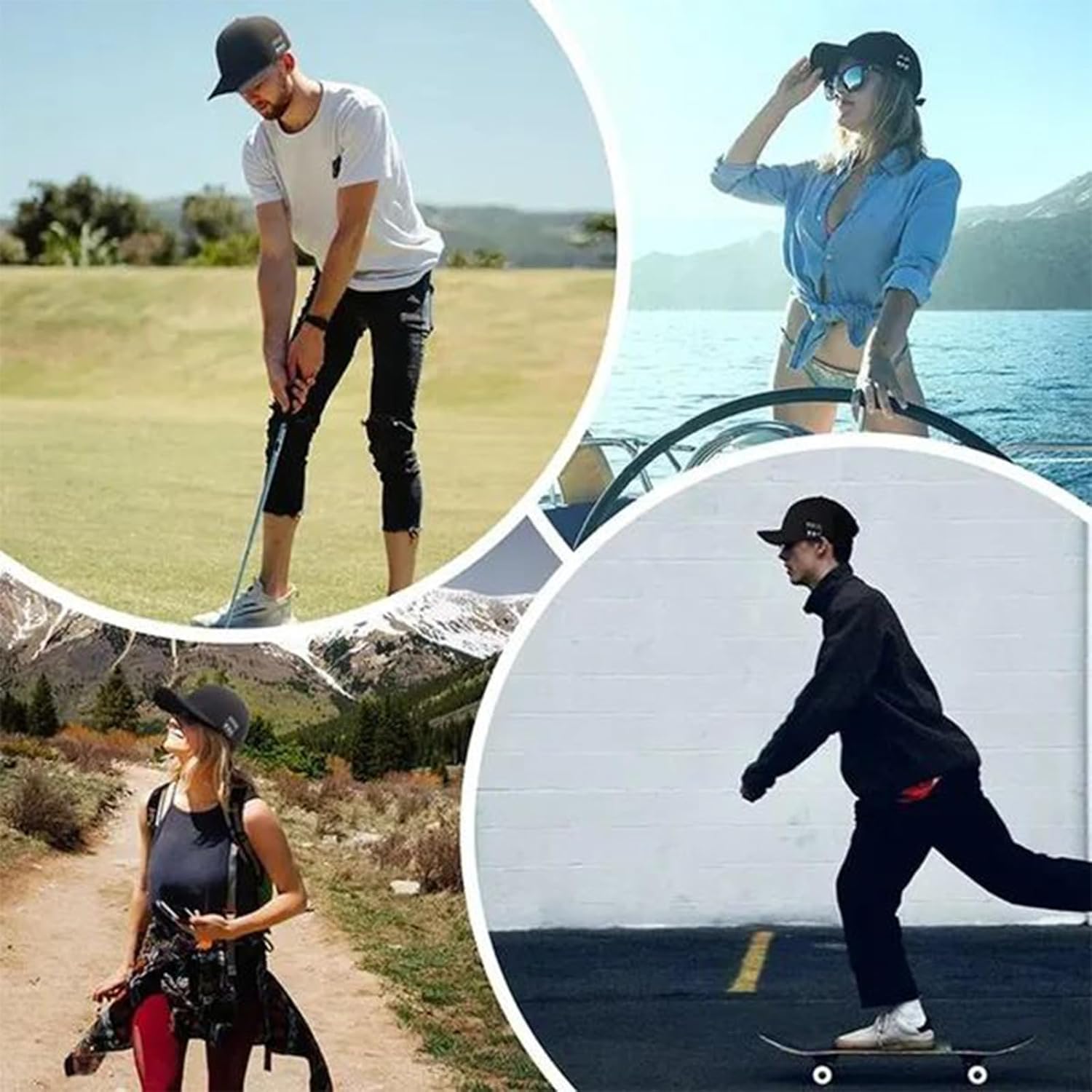 Generic Amber Wireless Bluetooth Speaker Baseball Cap for Outdoor Sports