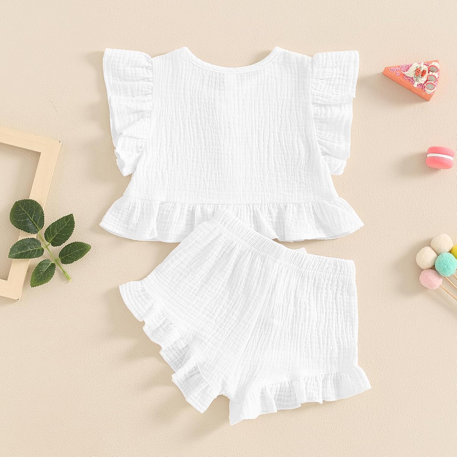 Summer Cute Toddler Ruffle Sleeveless Target Set