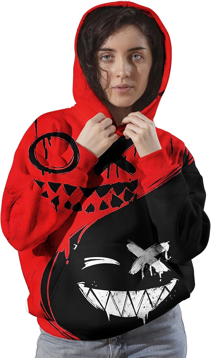Mens 3D printed hoodie - Fashionable trendy