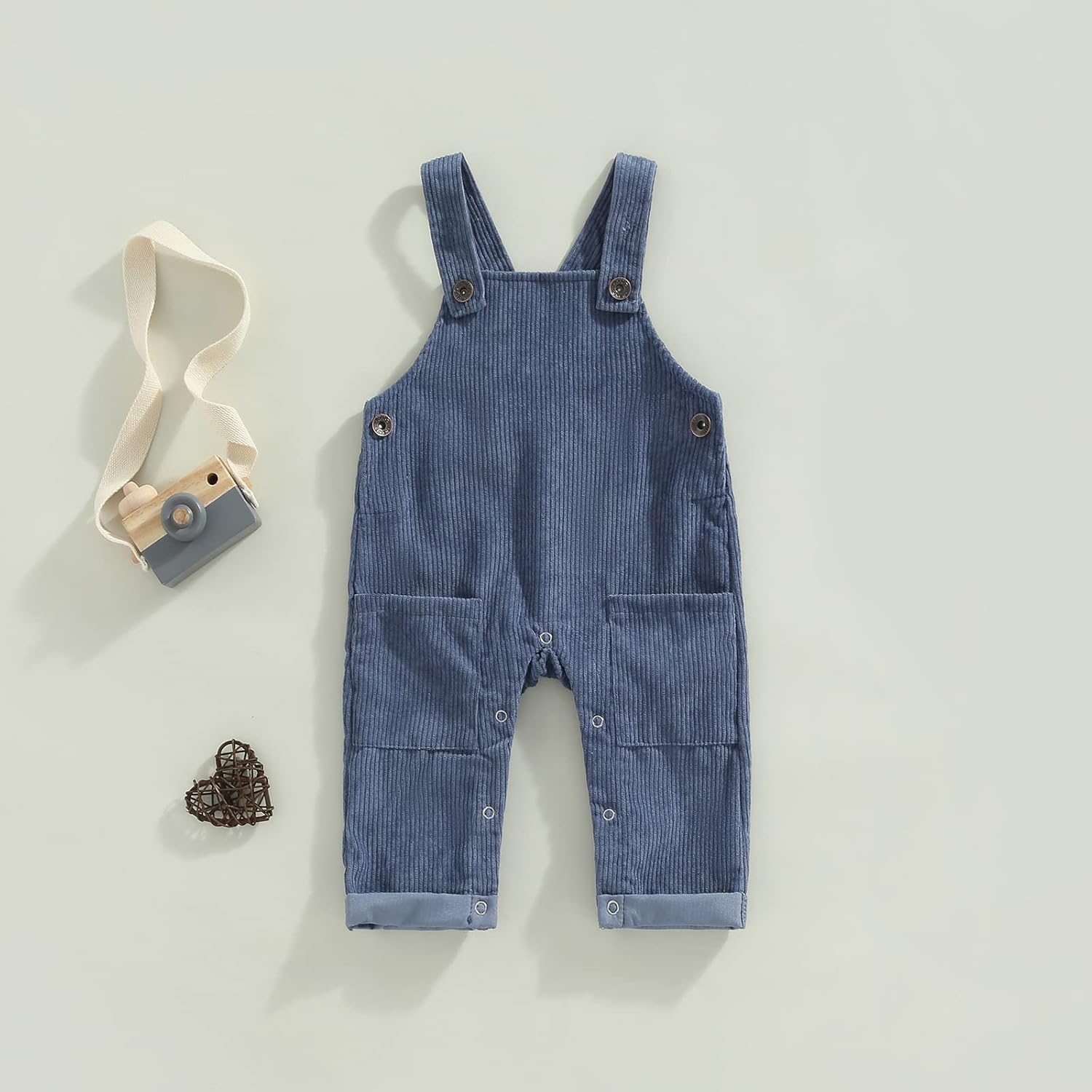 DNOMAID YZARC Baby Corduroy Overalls with Suspender