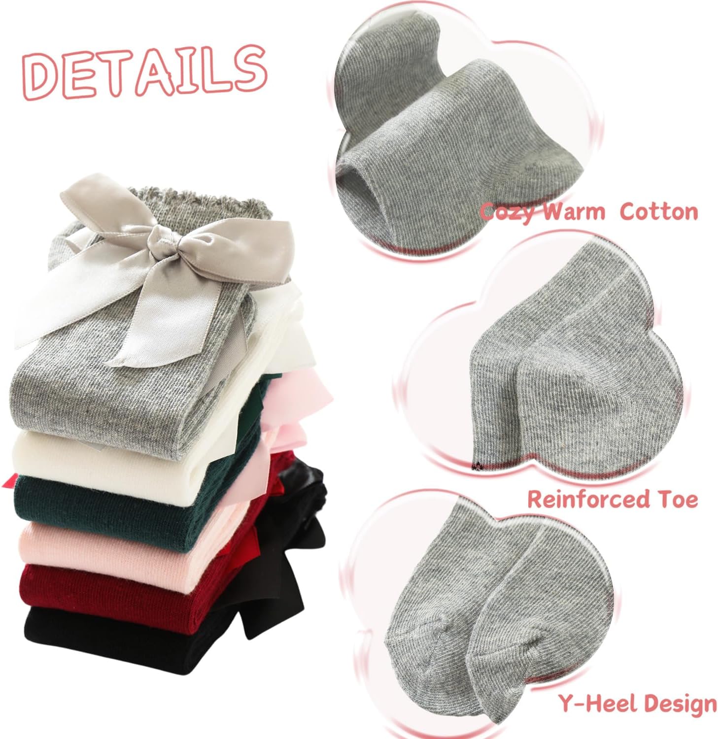 Dynamic Style Baby Girl Knee High Socks