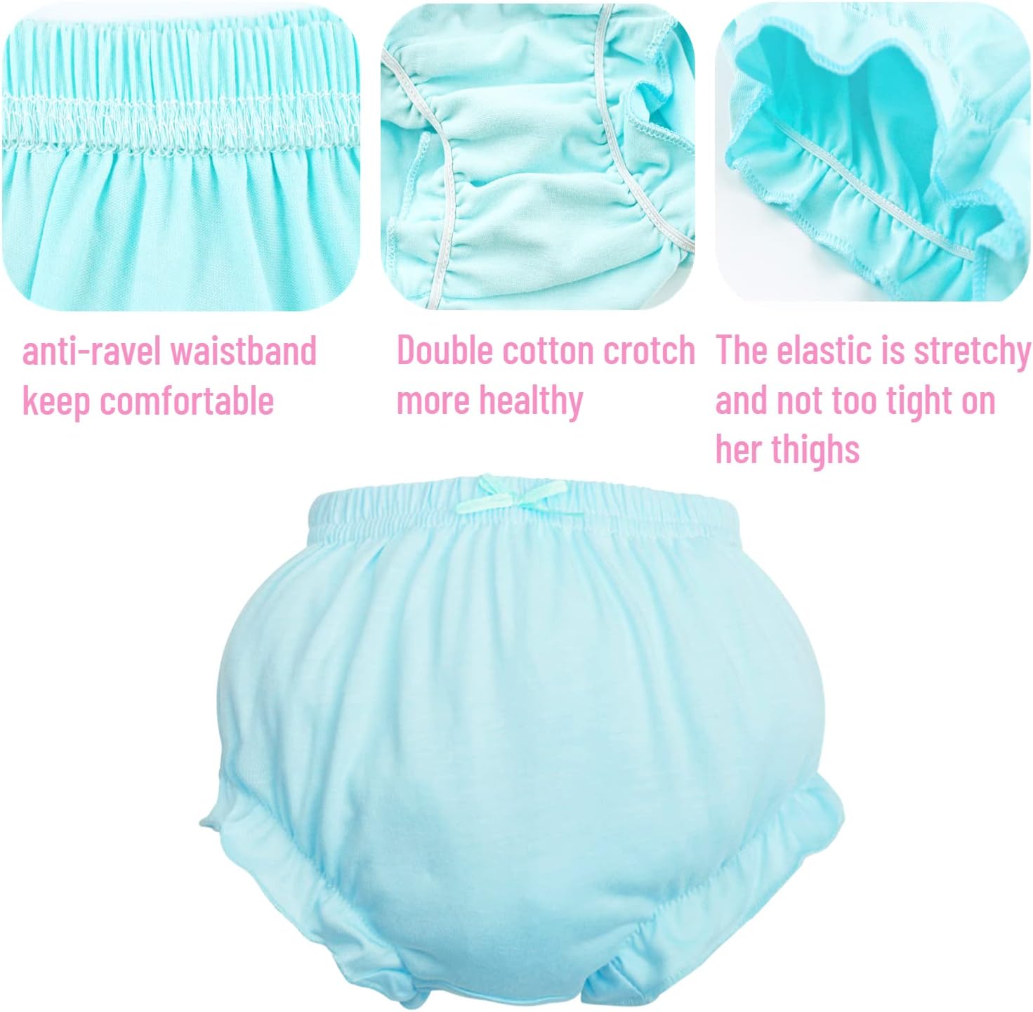 7-Pack Diaper Covers for Toddler Girls
