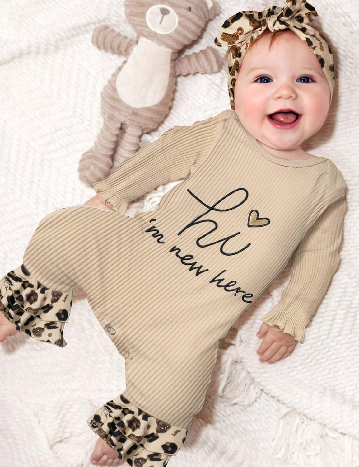 Snug Soft Baby Girl One-Piece Ruffle Romper for Newborns Infants