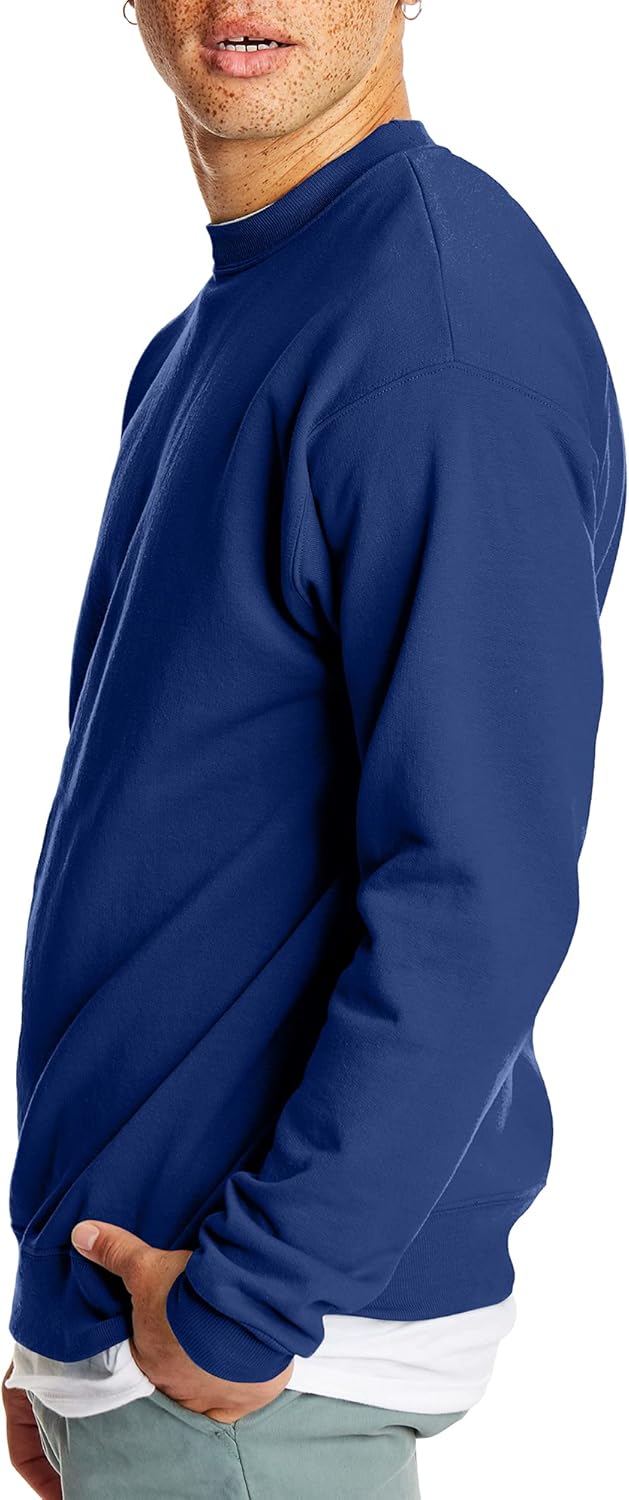 Hanes Mens EcoSmart Fleece Pullover Crewneck Sweatshirt 1 or 2 Pack