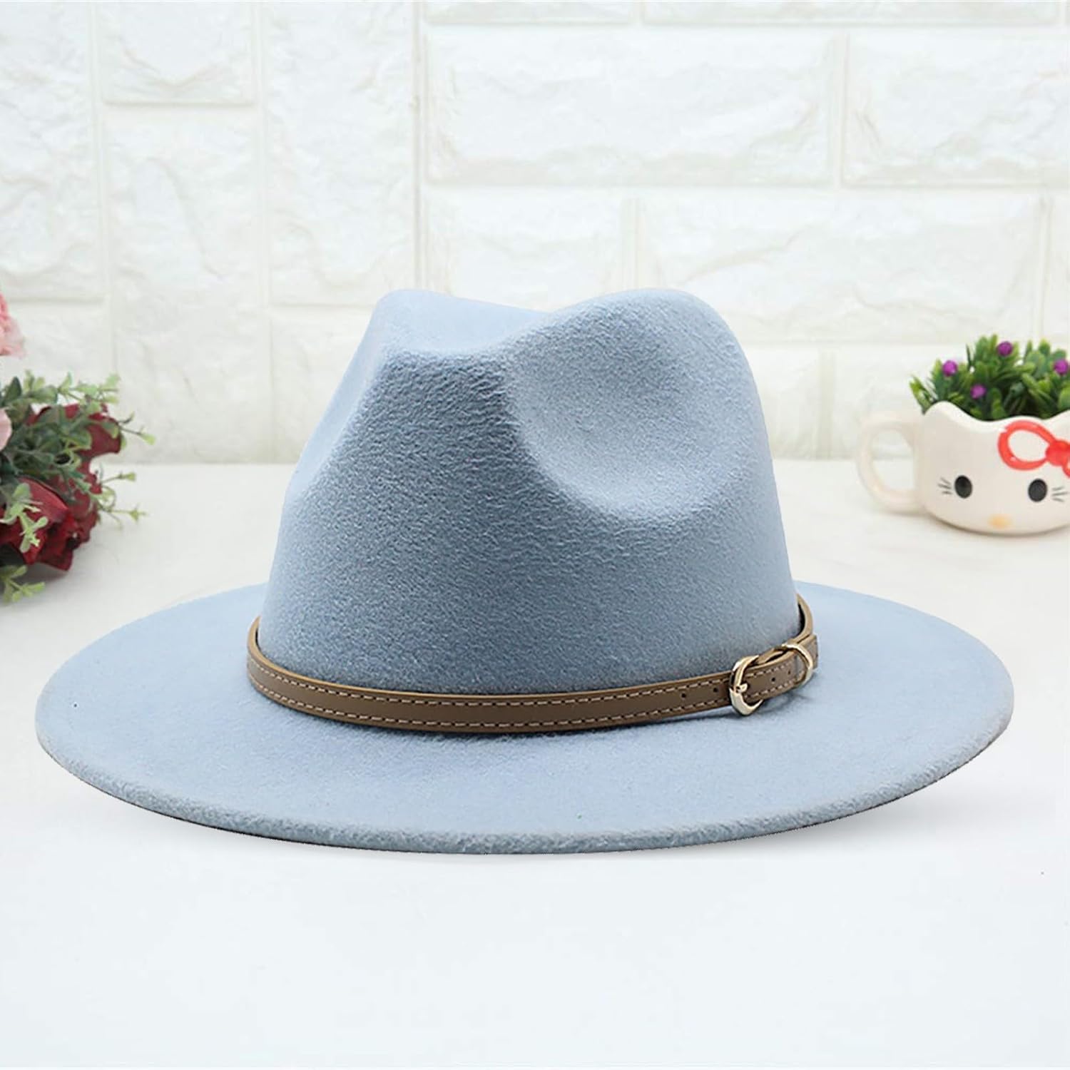 Panama Printing Bucket Hat Kids Black Wide Brim