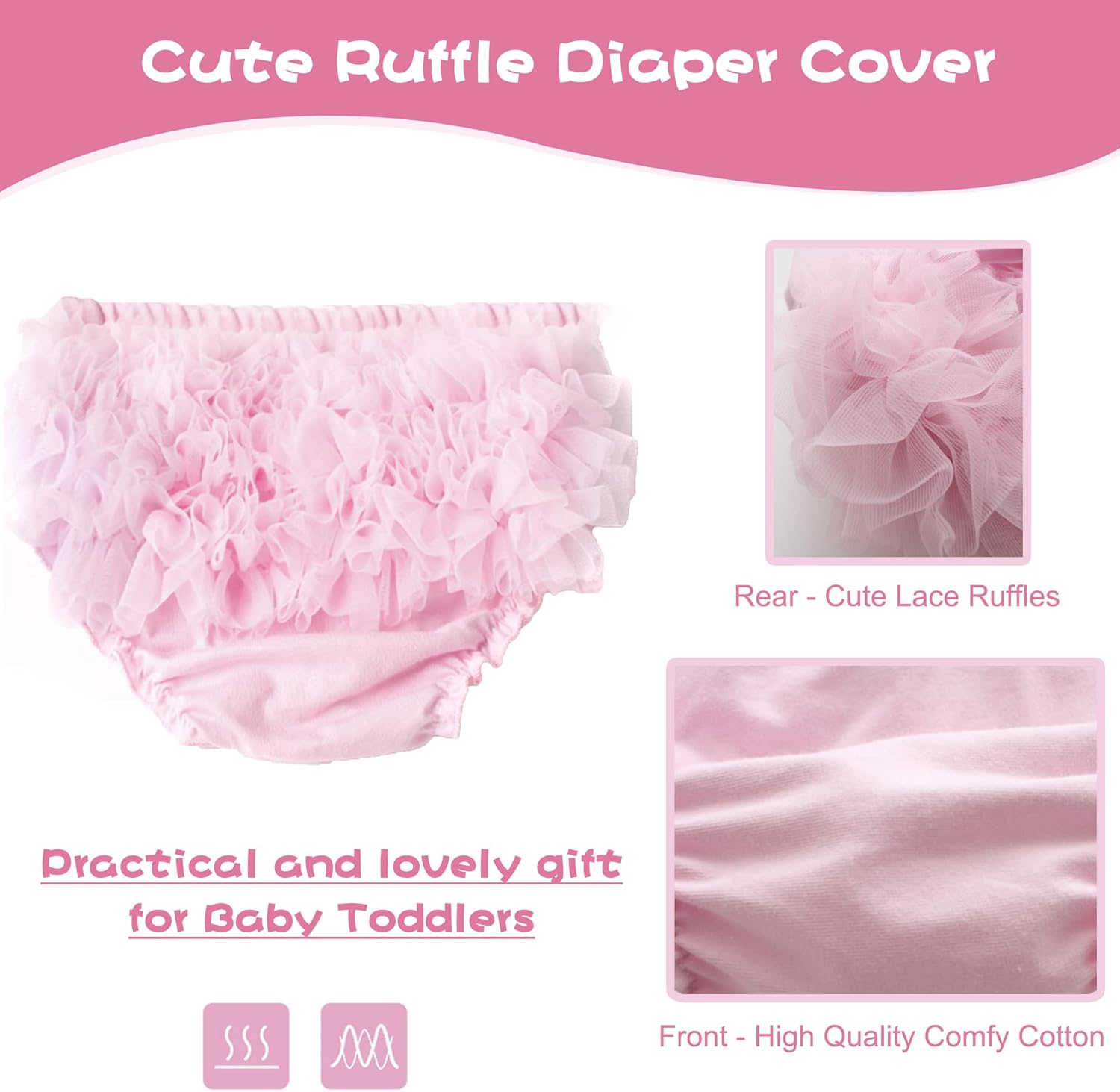 CASM Diaper Covers Bloomers for Babies - Soft Stretchy and Durable