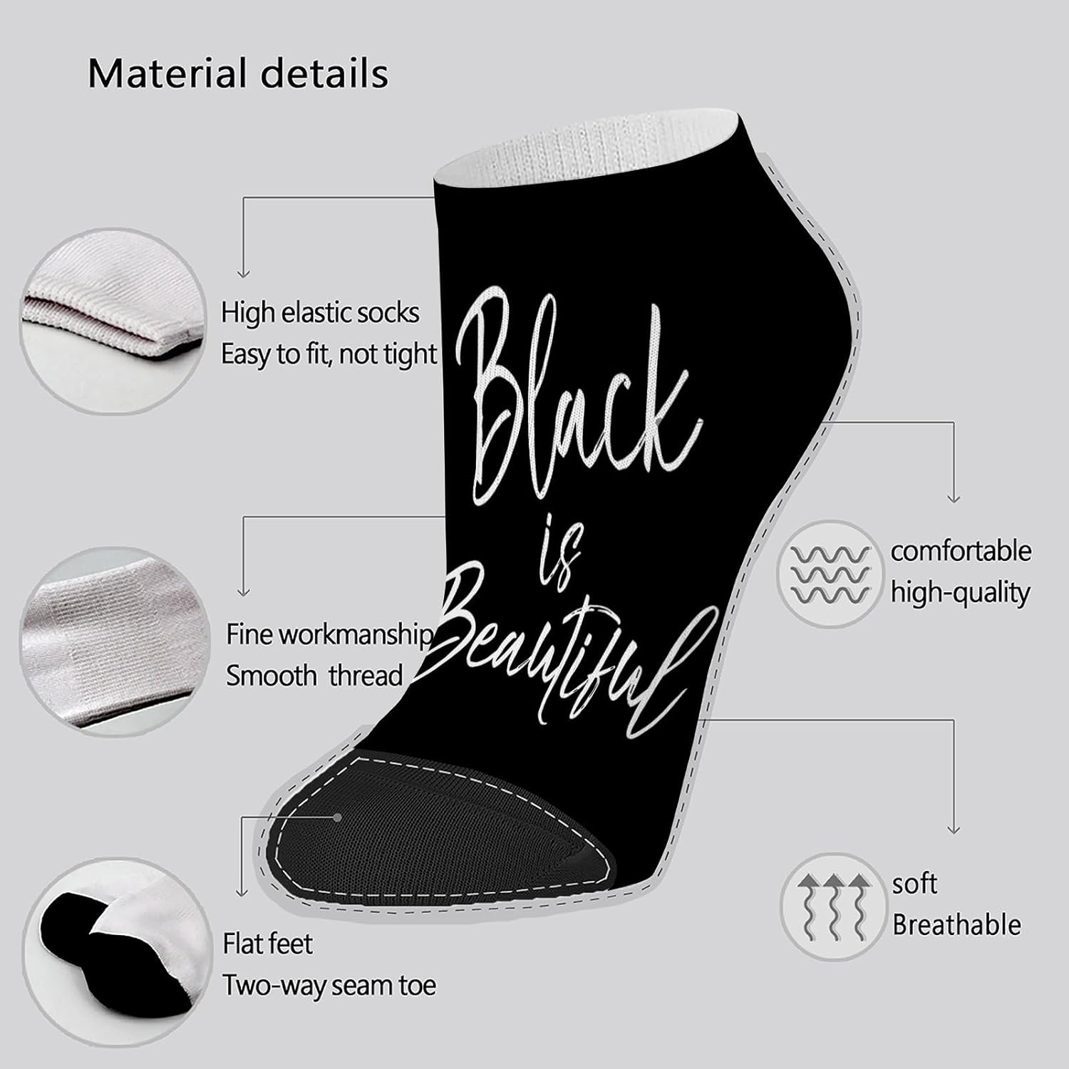 B Is for Brilliants Black History Month Socks for Kids