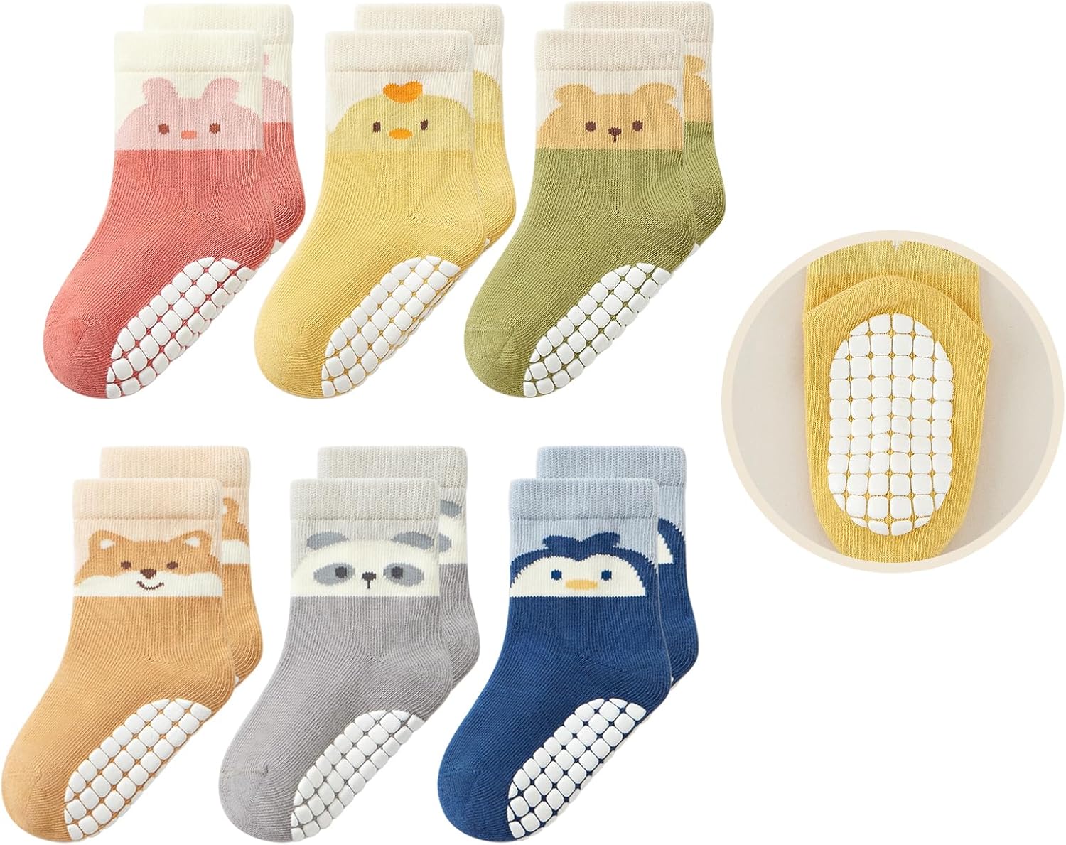 Adorable Non-Slip Ankle Socks for Toddlers 0-7 Months