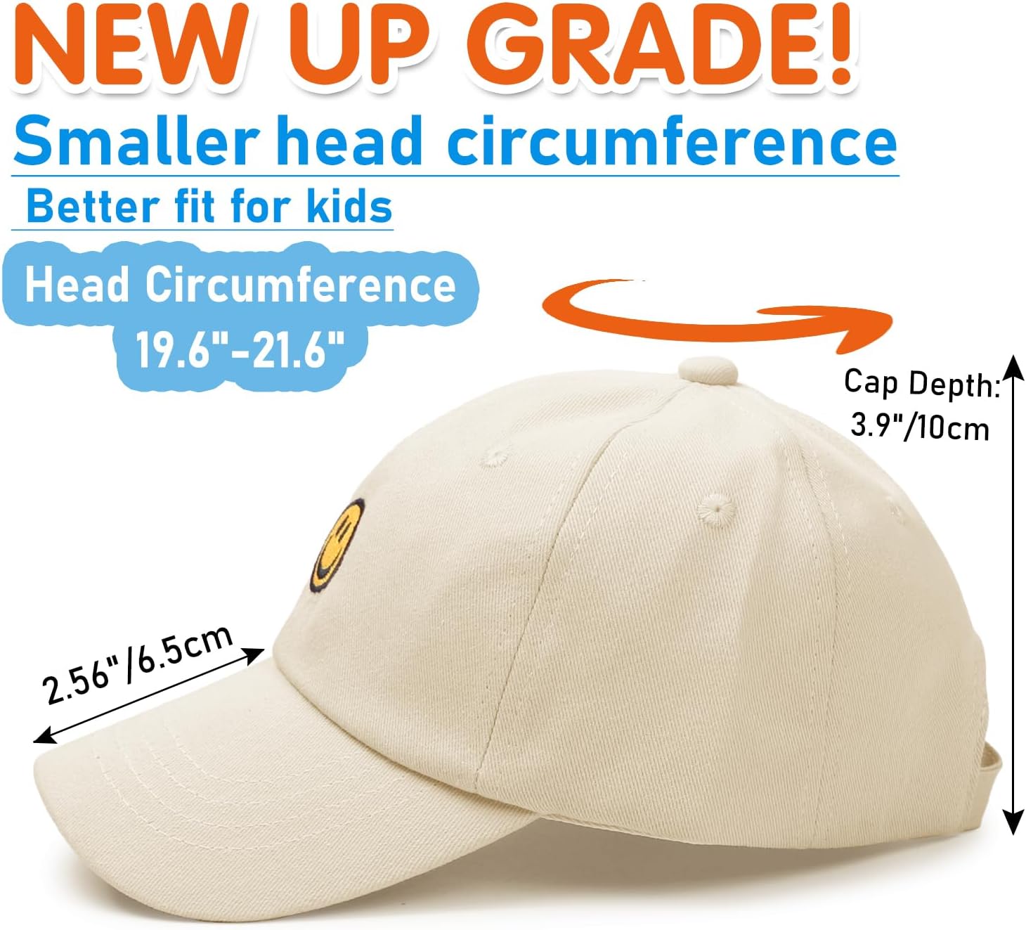 Smiley Face Kids Baseball Cap