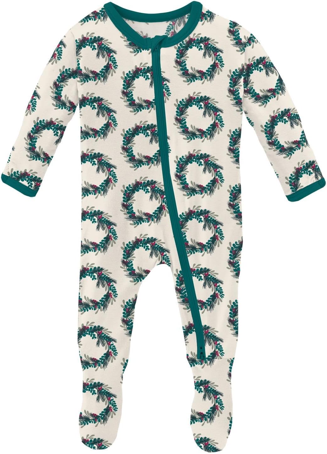 Kickee Print Footie with 2-Way Zipper for 6-9 Months