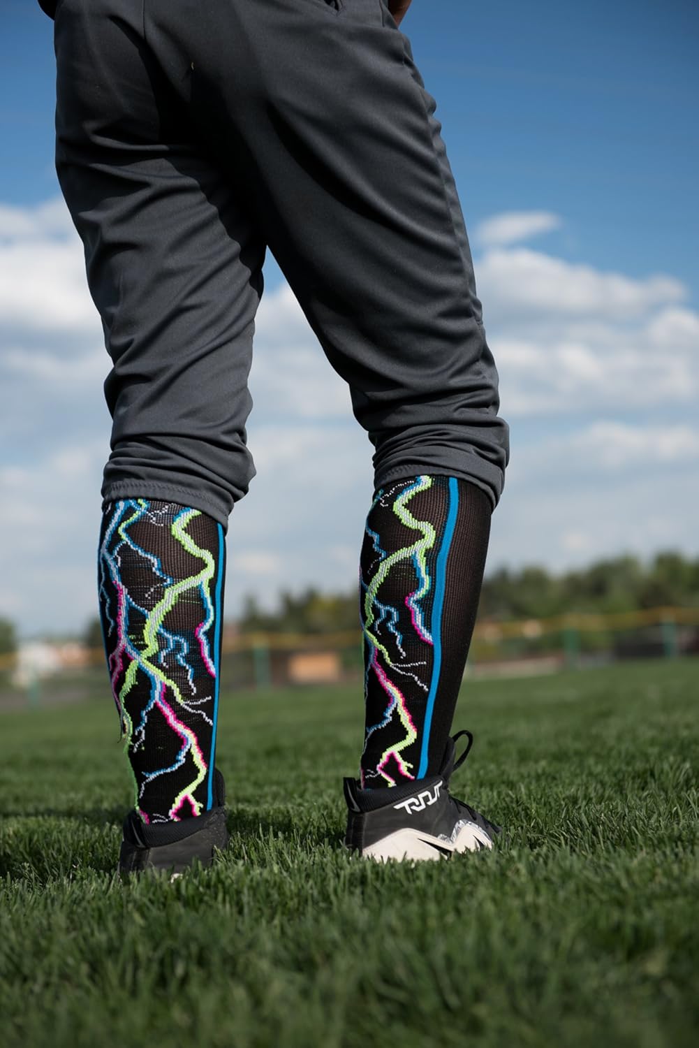 Crazy Socks with Lightning Bolts Electric Storm for Men