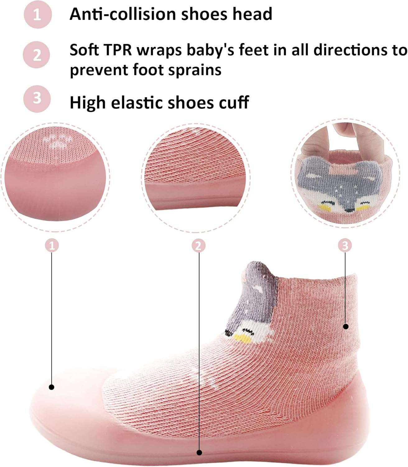 Baby Girls Soft Sock Shoes