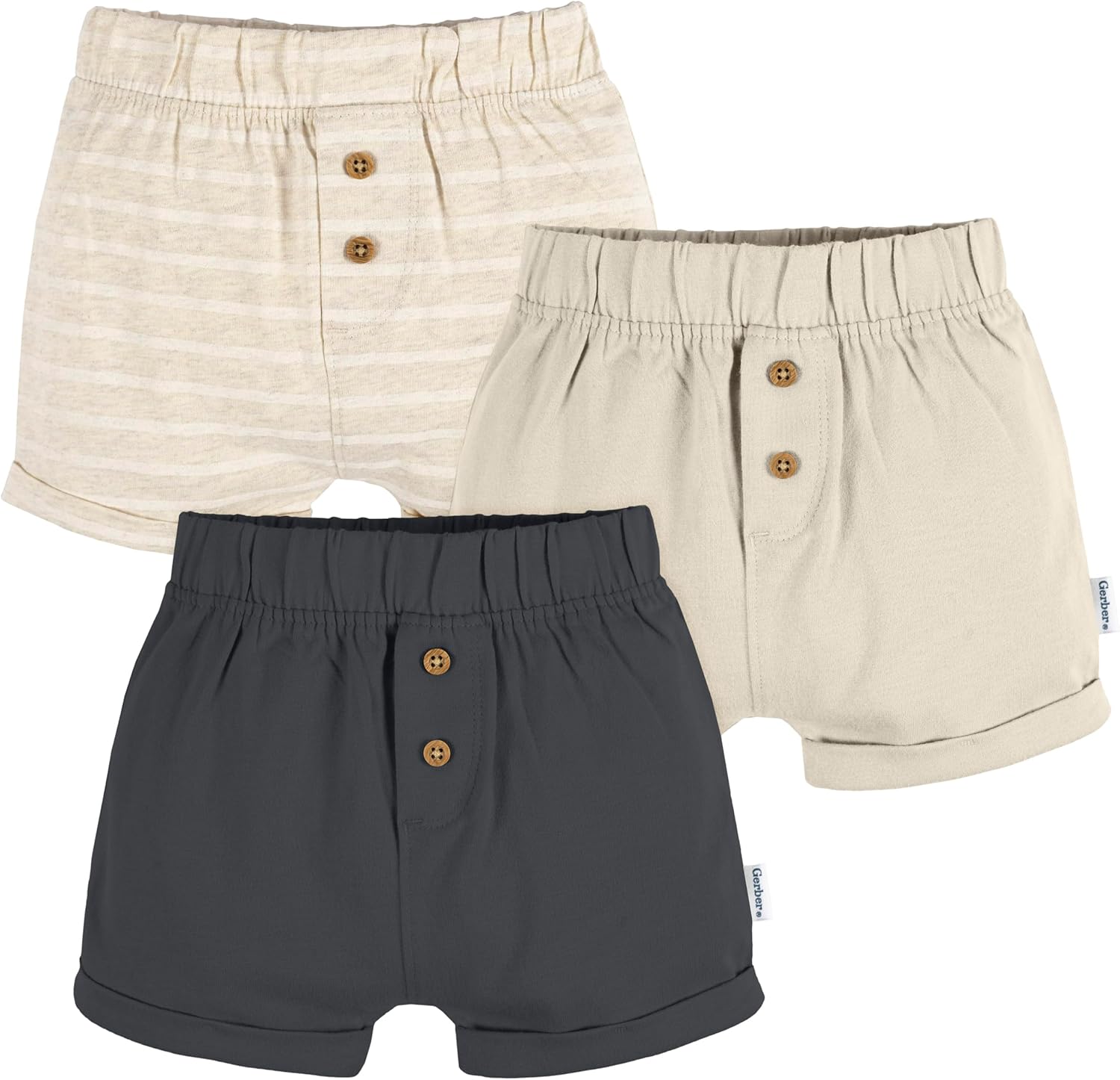 Gerber Baby 3-Pack Knit Shorts cn