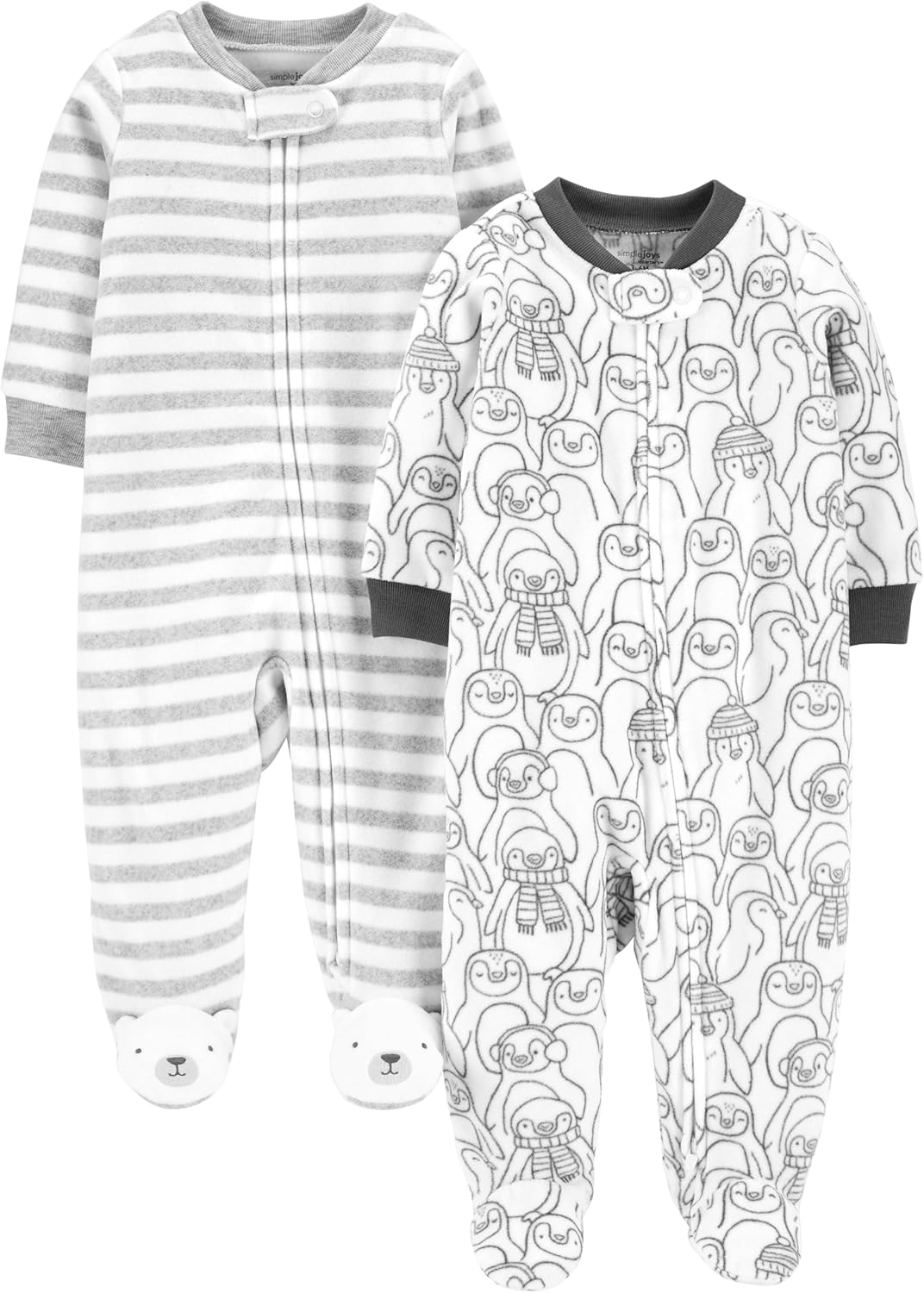 Simple Joys by Carters Baby 2-Pack Neutral Fleece Footies