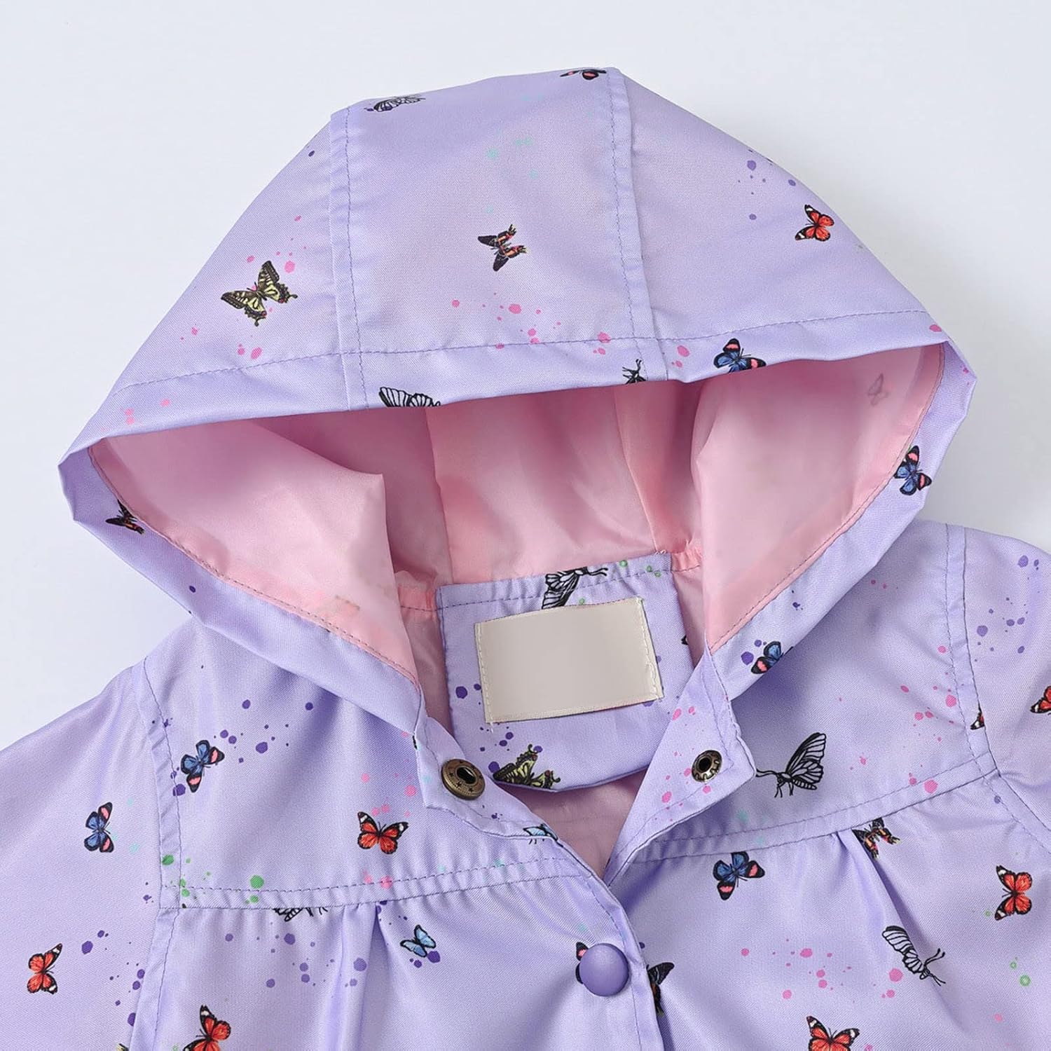 LIGHTWEIGHT WATERPROOF HOODED JACKET FOR KIDS TURTLES