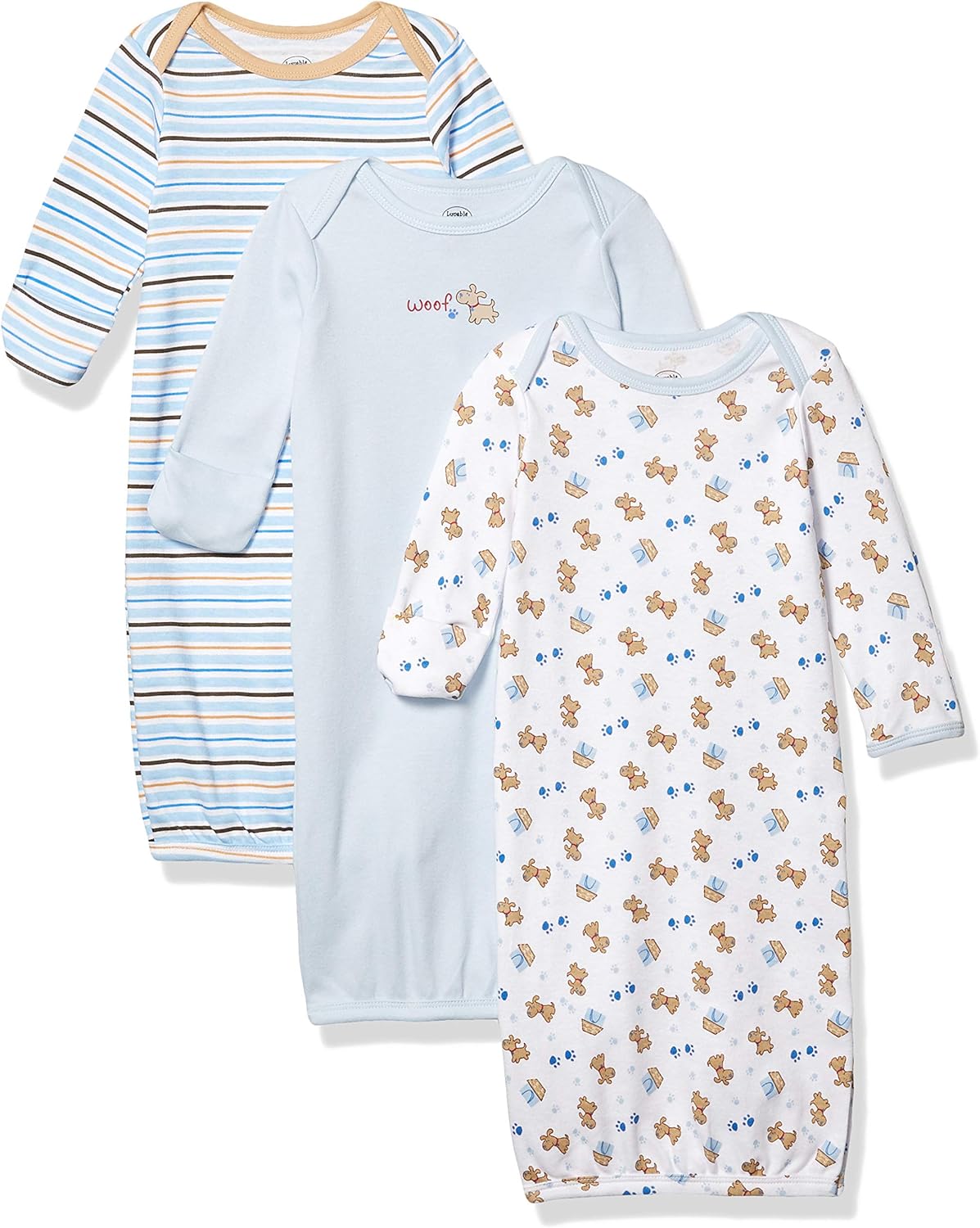 Luvable Friends Baby Girls Soft Cotton Gowns
