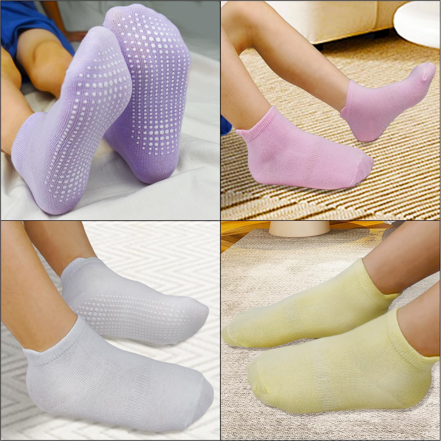 SkiBeaut Toddler Non-Slip Socks - Anti-Slip Easy to Wear
