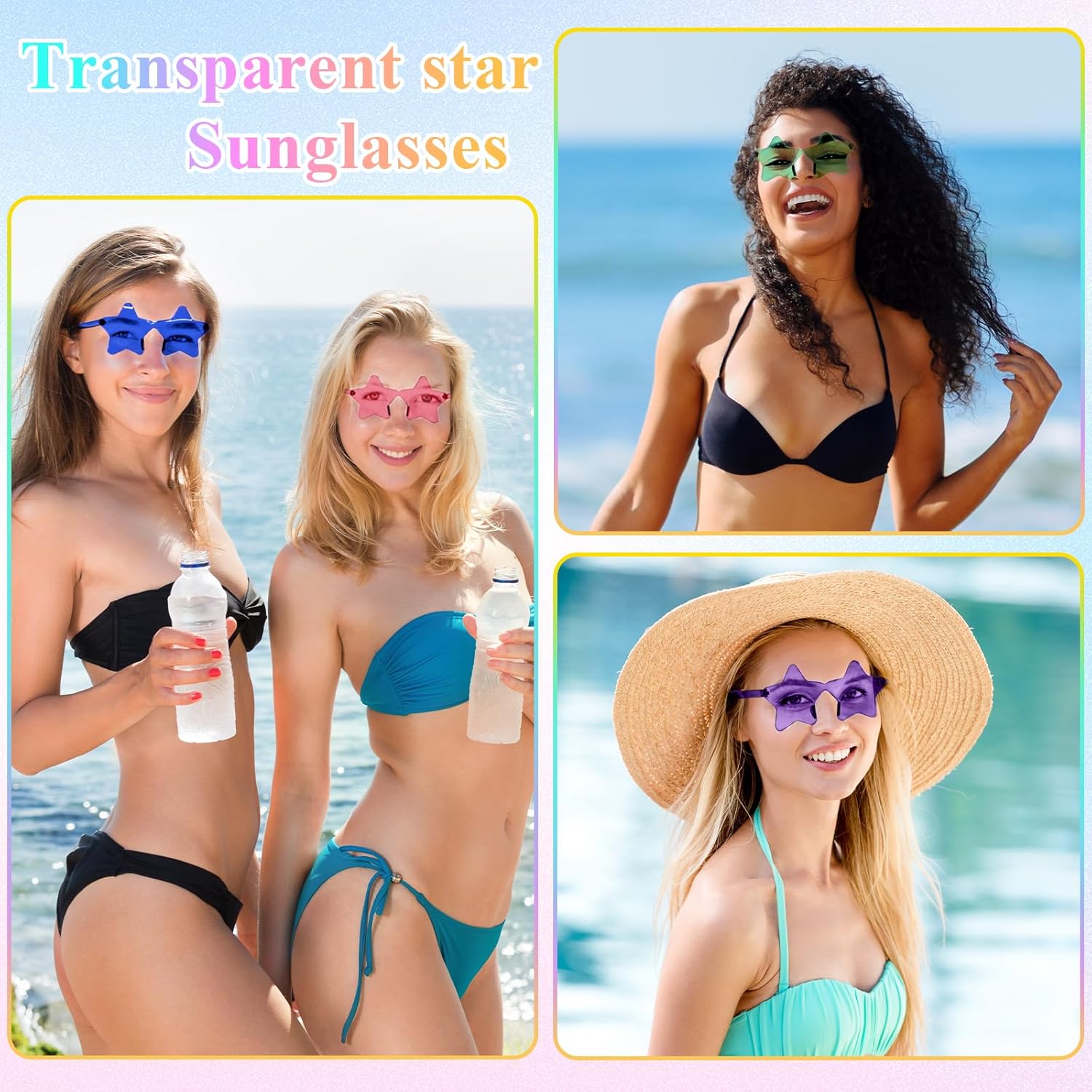 Stylish Translucent Star-Shaped Sunglasses