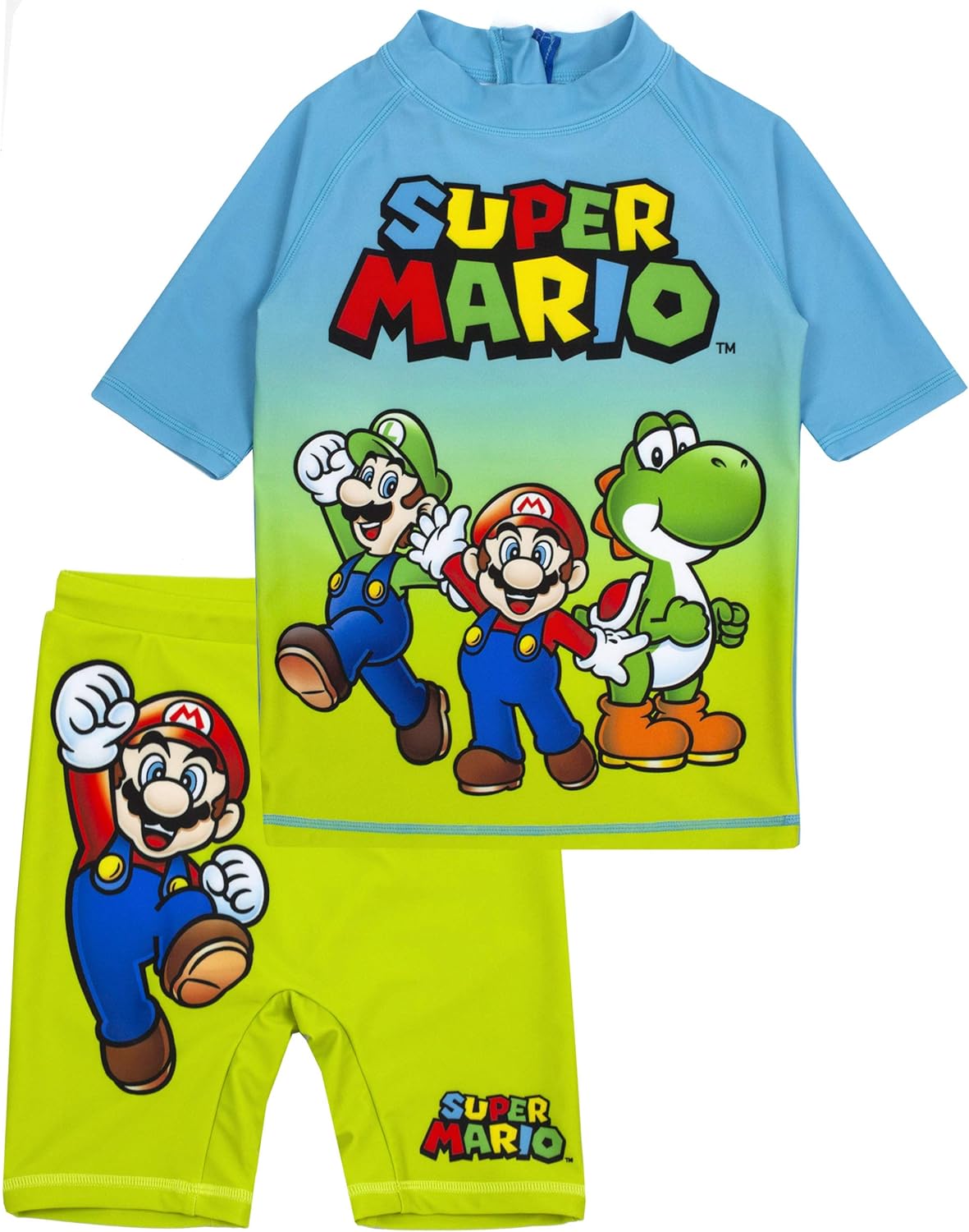Two-Piece Boys Super Mario swimsuit UV50