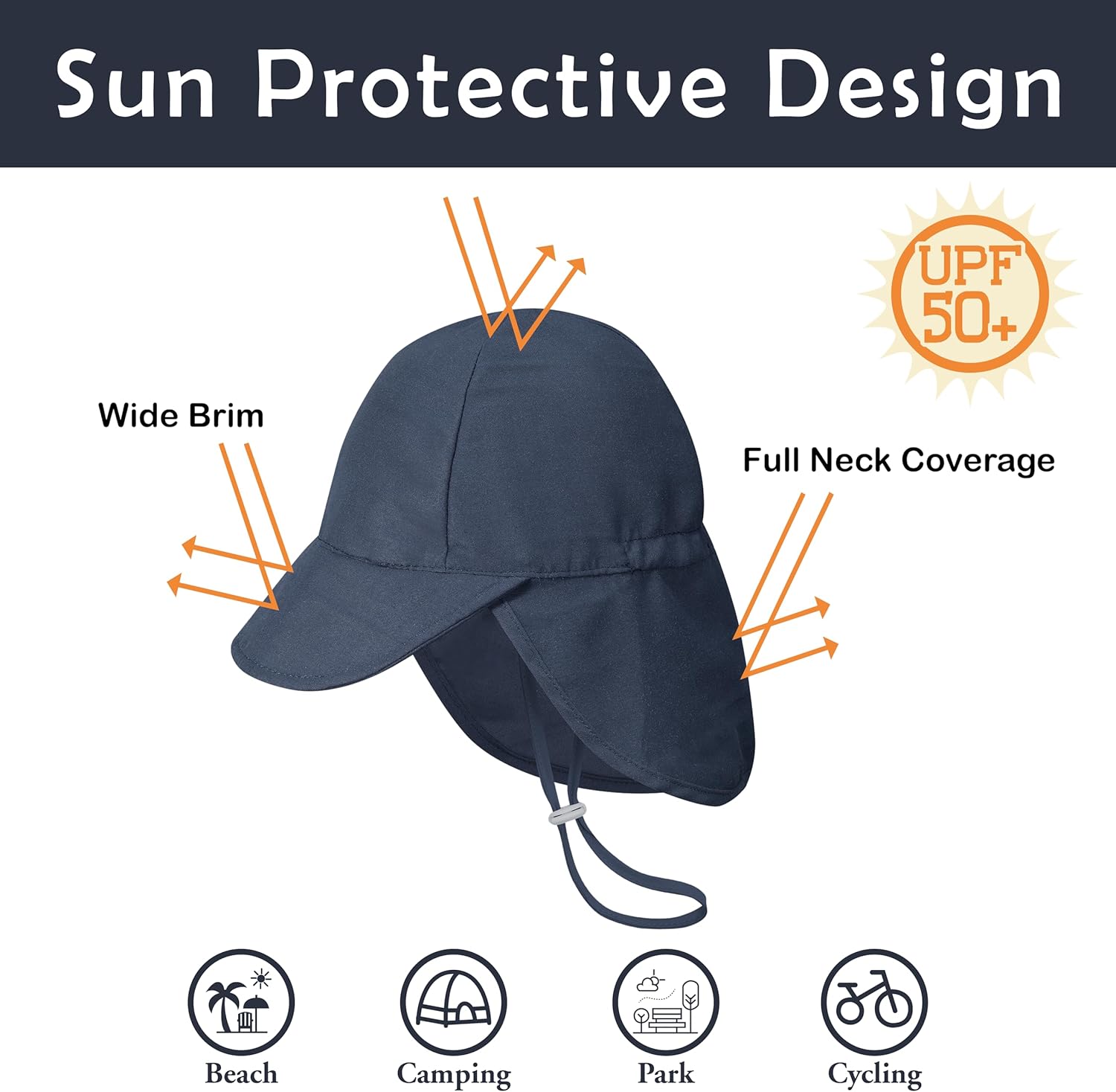 2 Pack Baby Sun Hats UPF 50 - Protect Your Toddler From The Sun