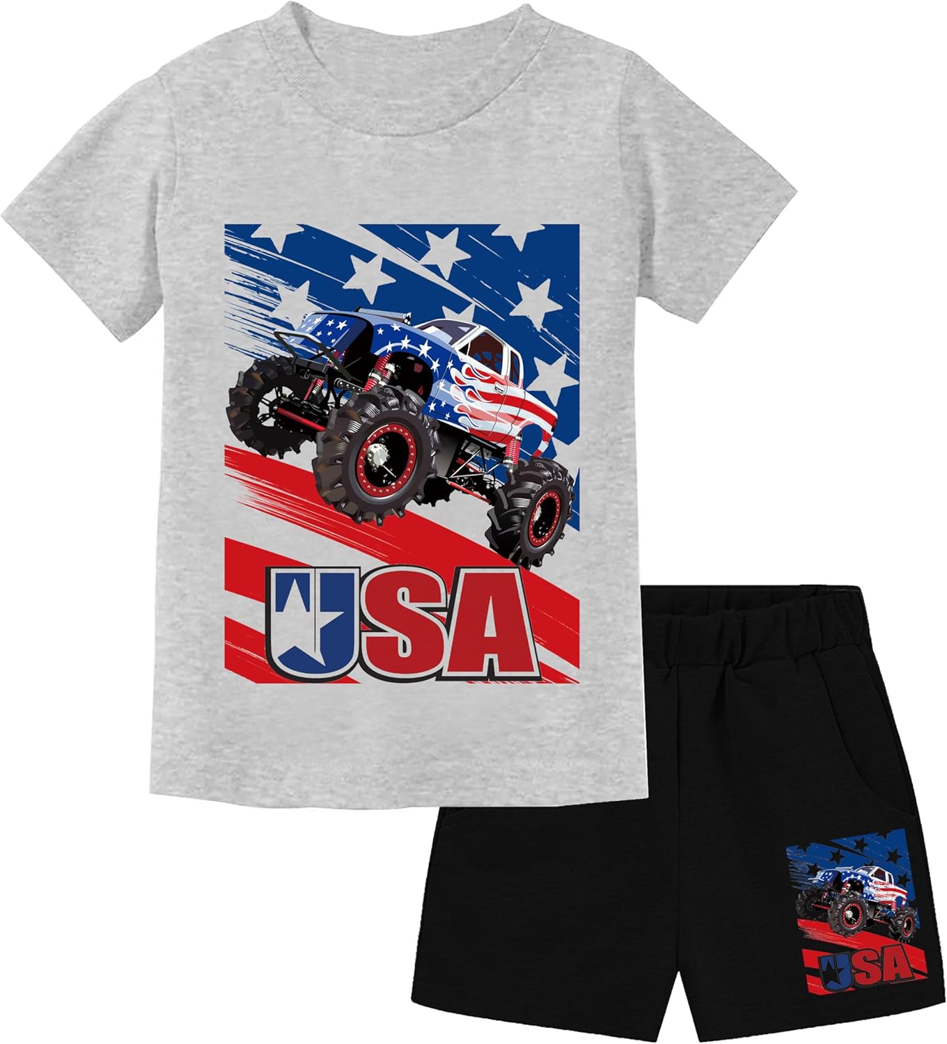 4th of July Boys Patriotic Outfit Set