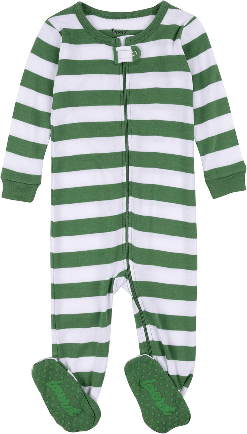 Leveret Kids Footed Pajamas 100 Cotton