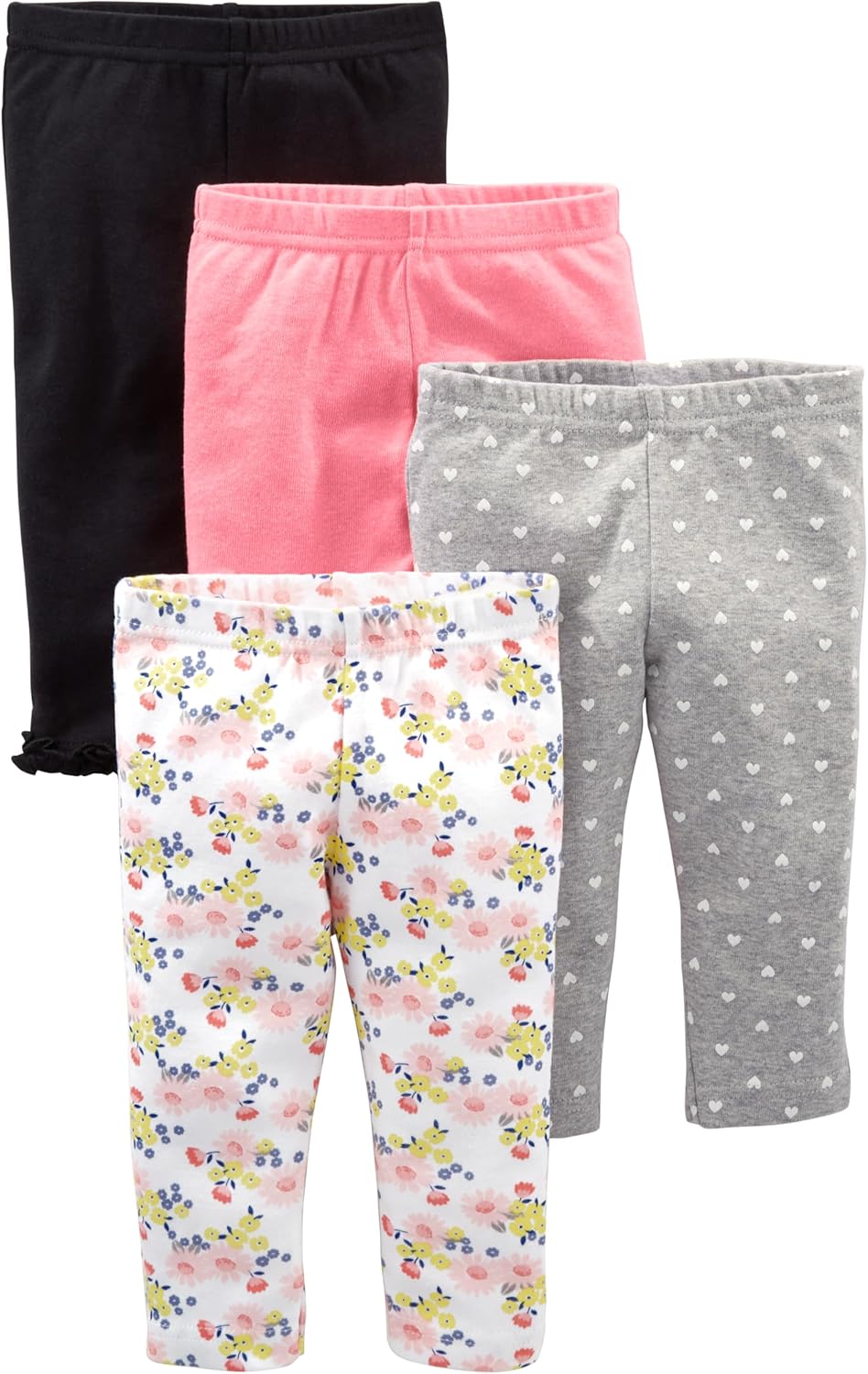 Simple Joys Baby Girls 4-Pack Pants