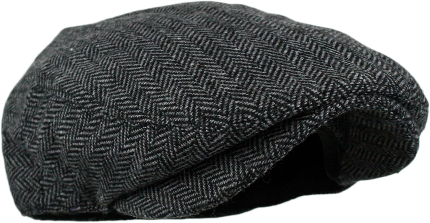 Classic Herringbone Ivy Newsboy Cap