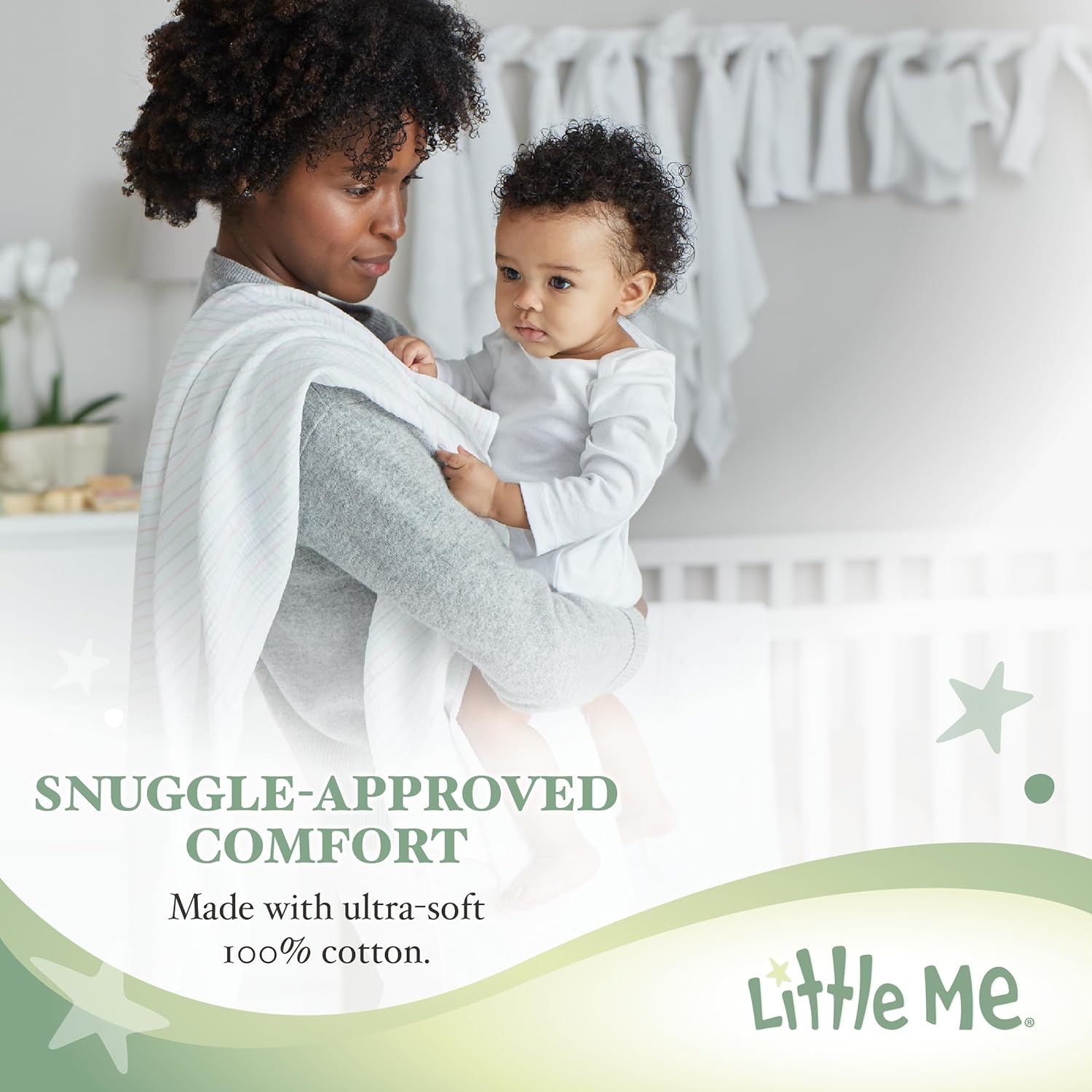 Little Me Baby Nightgown Hat Set - Soft Cotton for Newborns