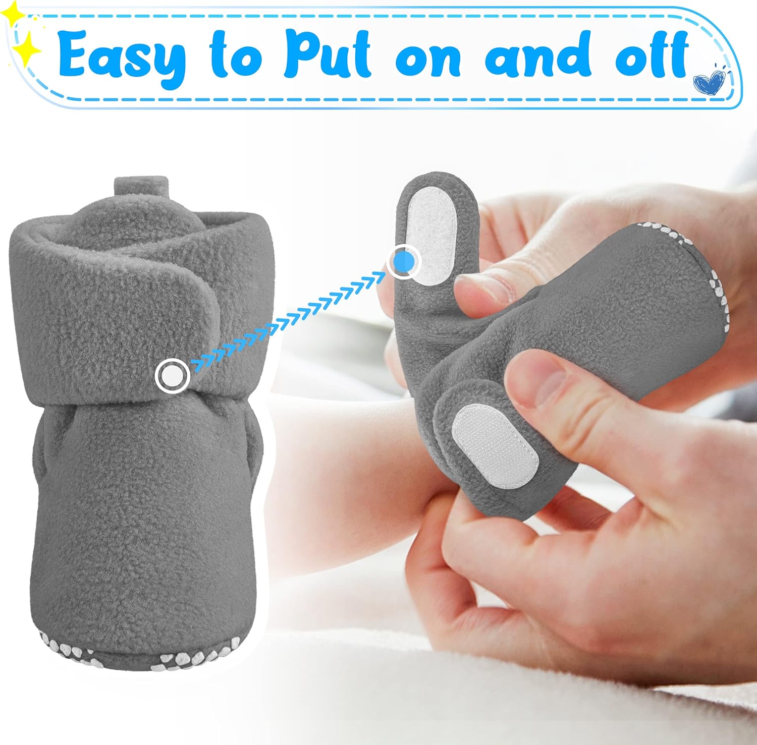 Adjustable Soft Fleece Baby Boots