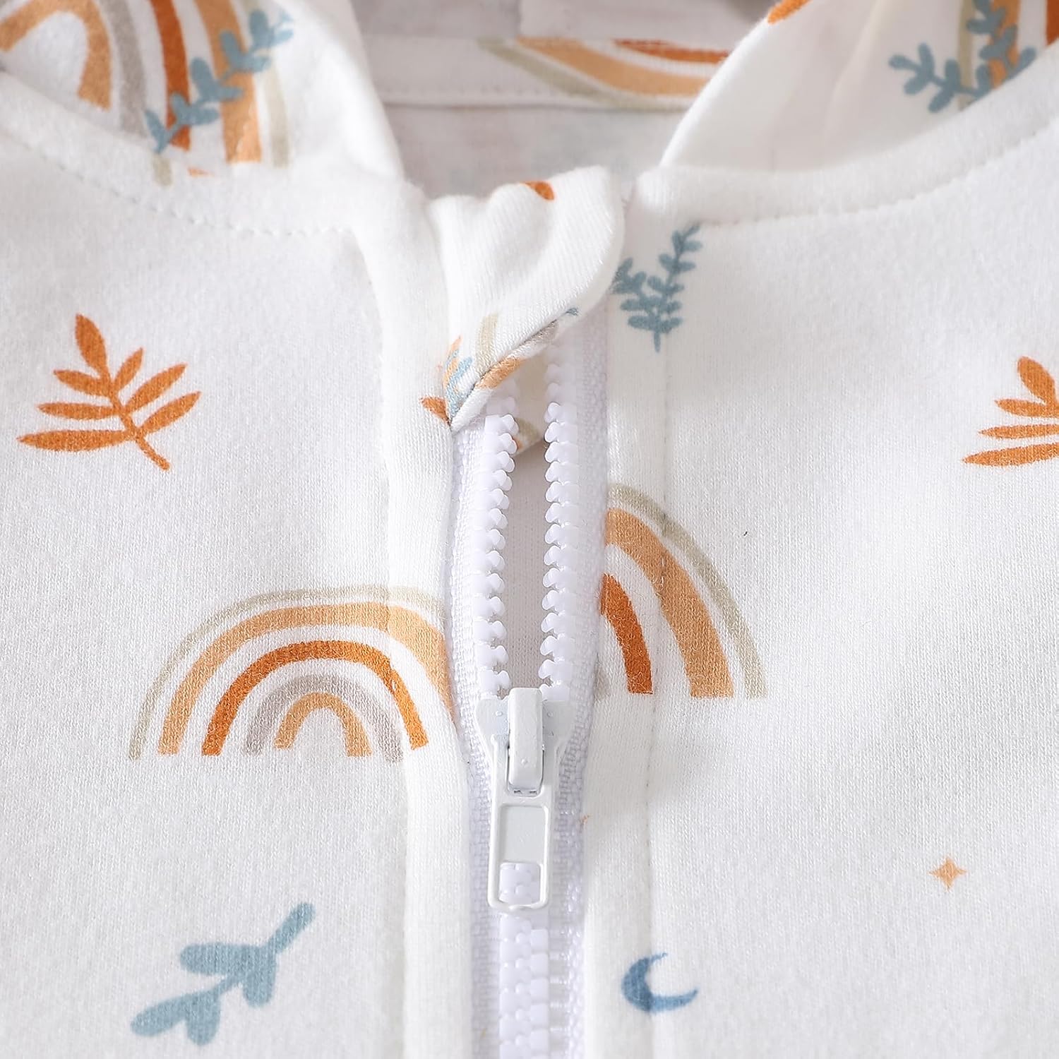 ROMPERINBOX Baby Hoodie for Boy Girl - 0-24 Months Rainbow Print