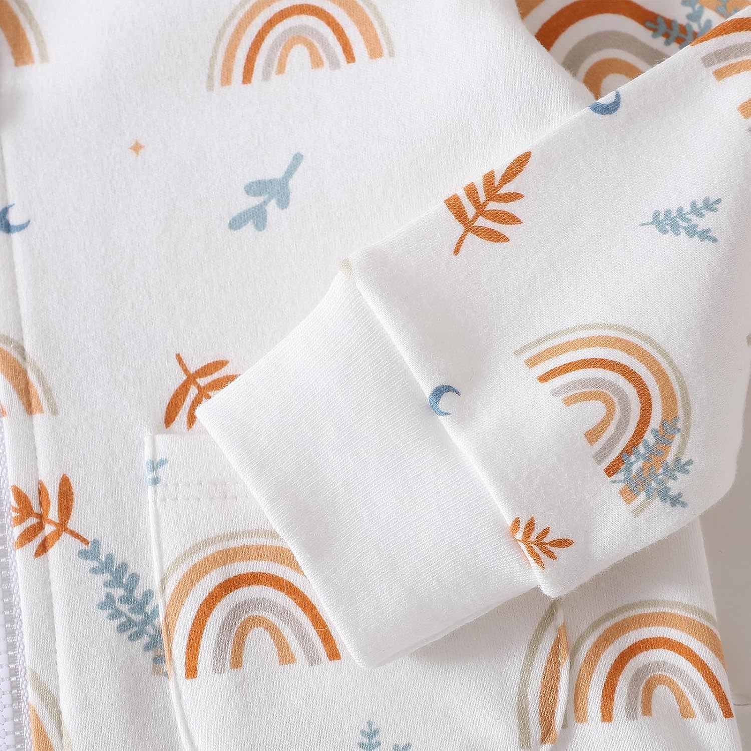 ROMPERINBOX Baby Hoodie for Boy Girl - 0-24 Months Rainbow Print