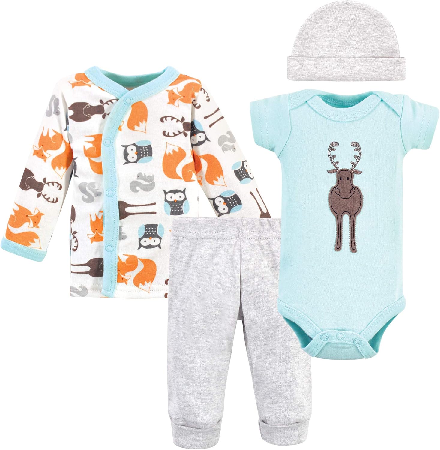 Hudson Baby Unisex Baby Preemie Layette Set 4-Piece