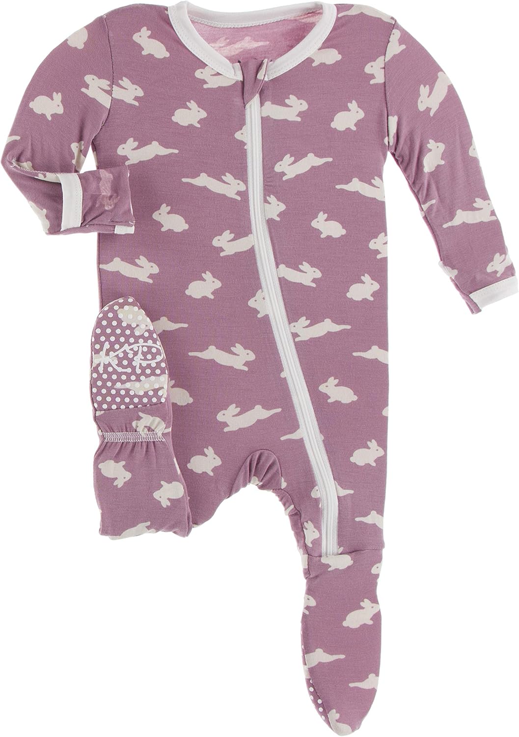 Kickee Soft and Cozy Bumz Easter Footie with Zipper