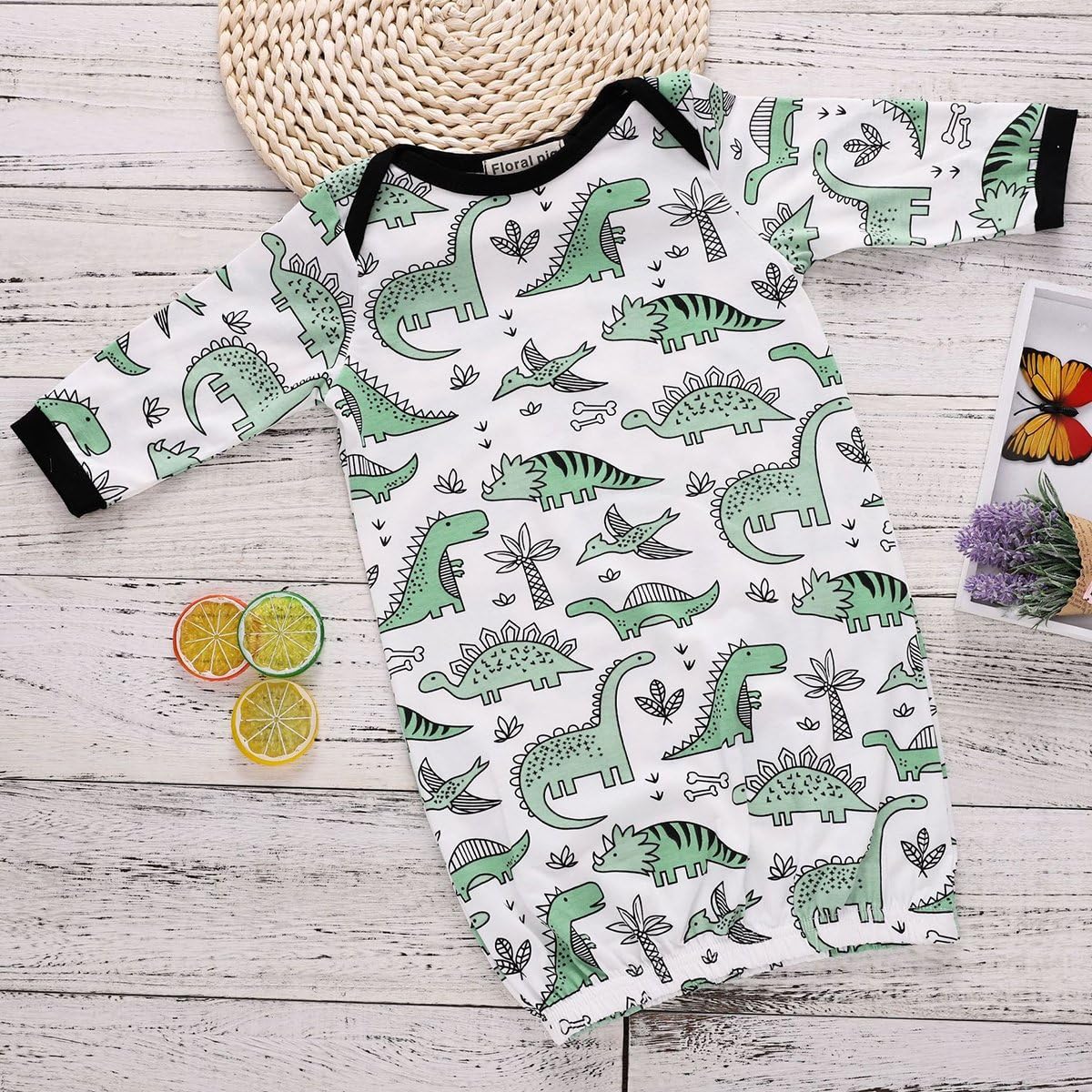 COLOOM Baby Dinosaur Pajamas Newborn Sleepers Perfect