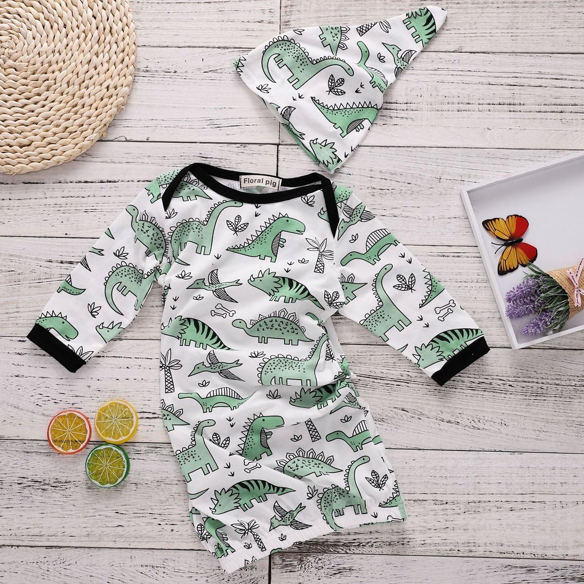 COLOOM Baby Dinosaur Pajamas Newborn Sleepers Perfect