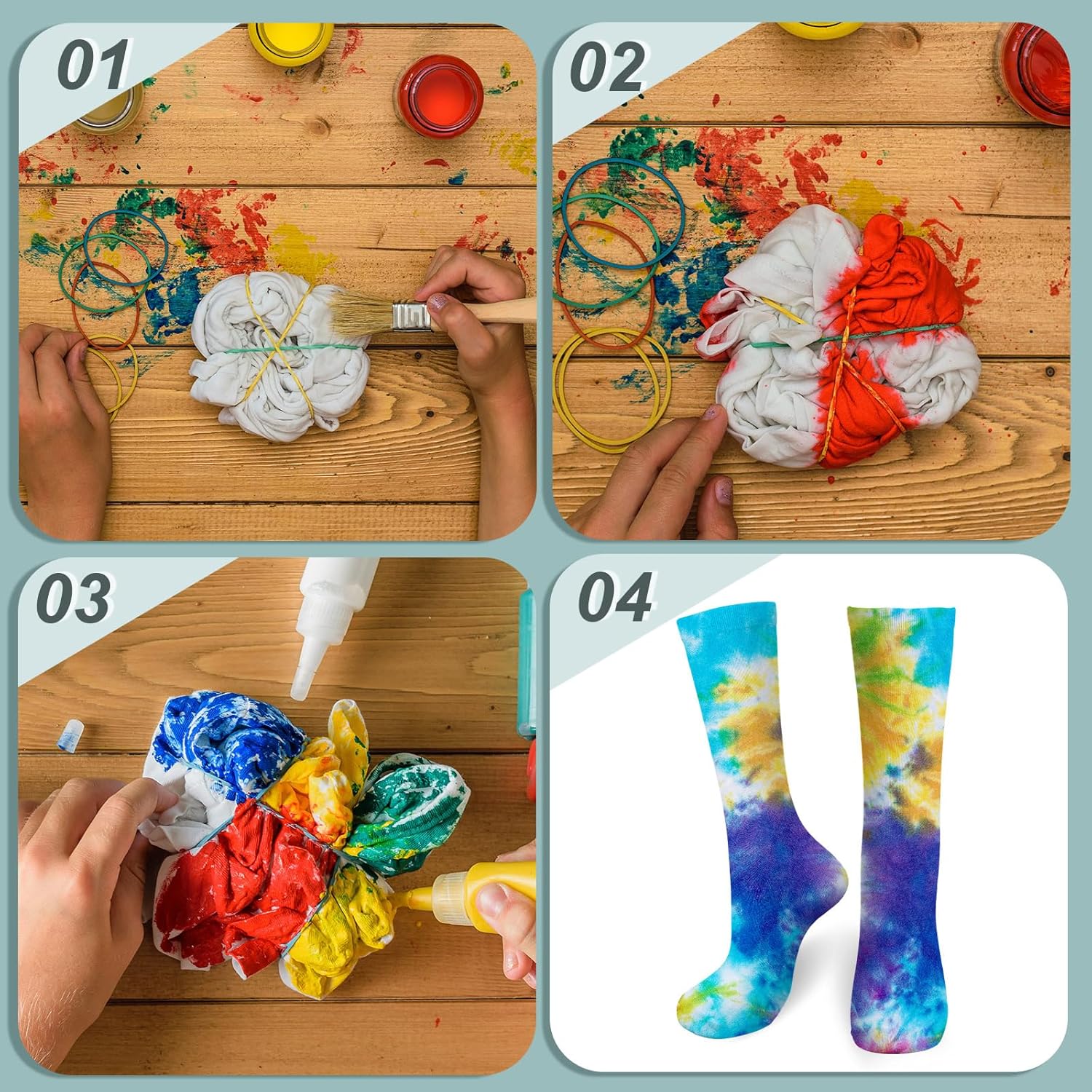 12-Pair White Knee-High Socks