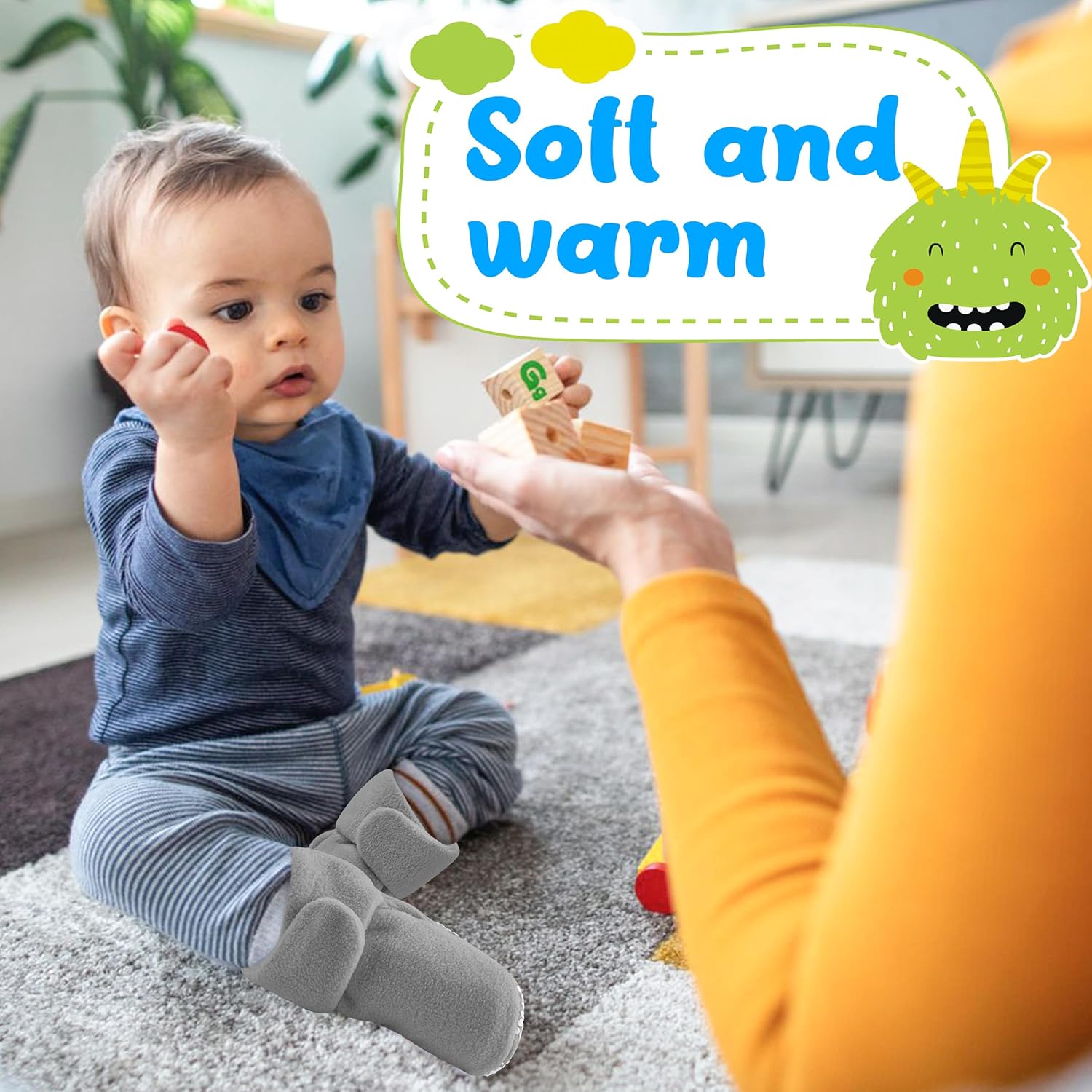 Adjustable Soft Fleece Baby Boots