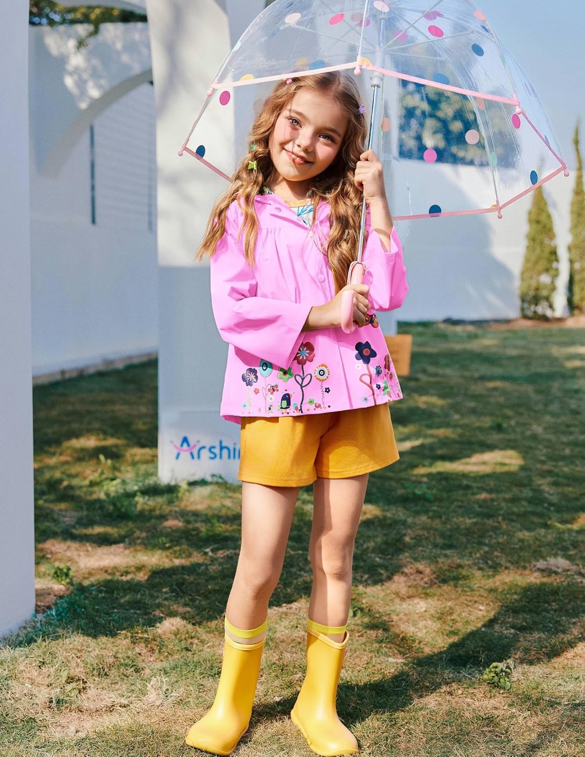 Perfect for Kids Pink Hoodie raincoat for Boys and Girls