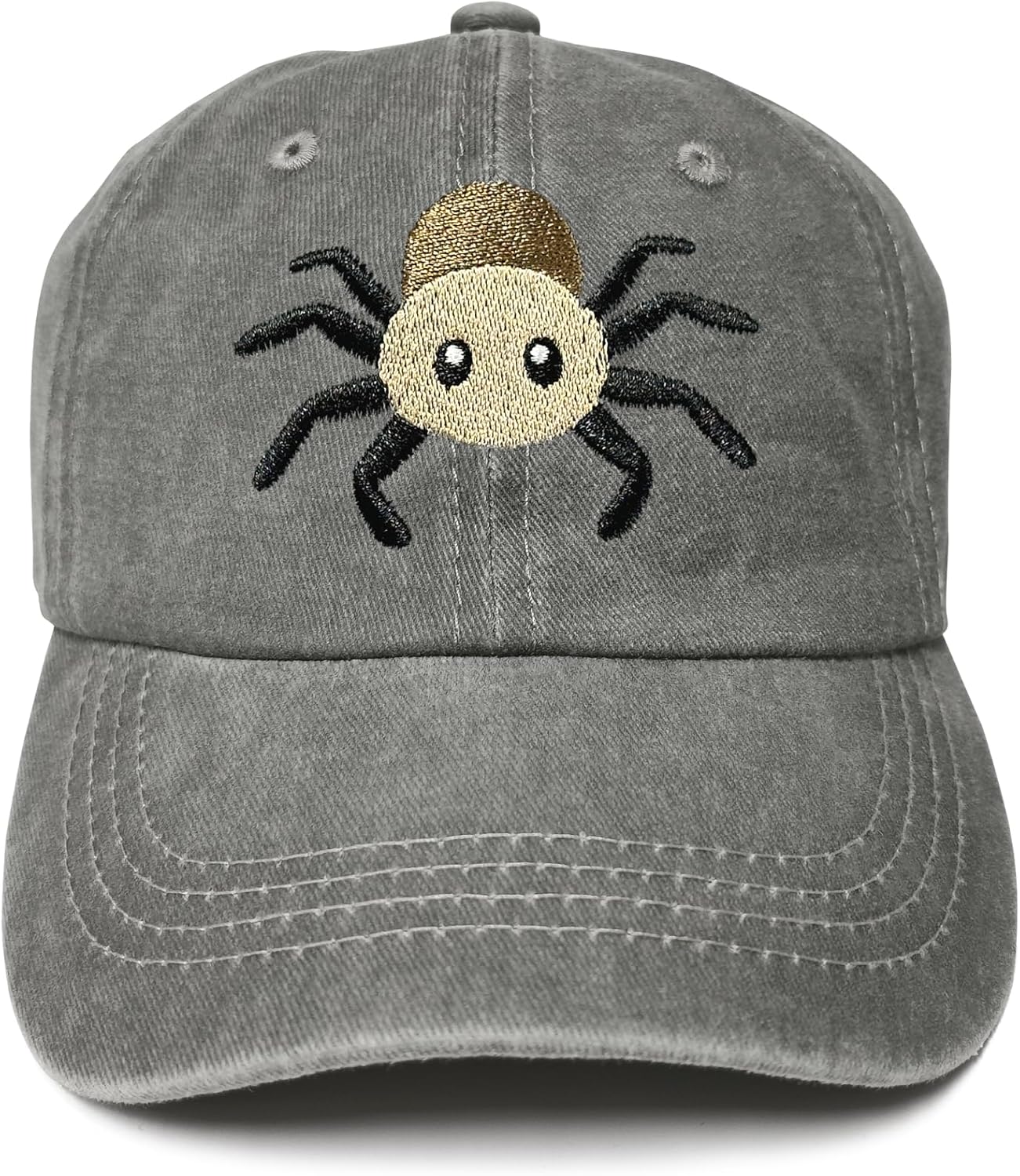 Unique Baseball Cap with Embroidered Spider for Kids