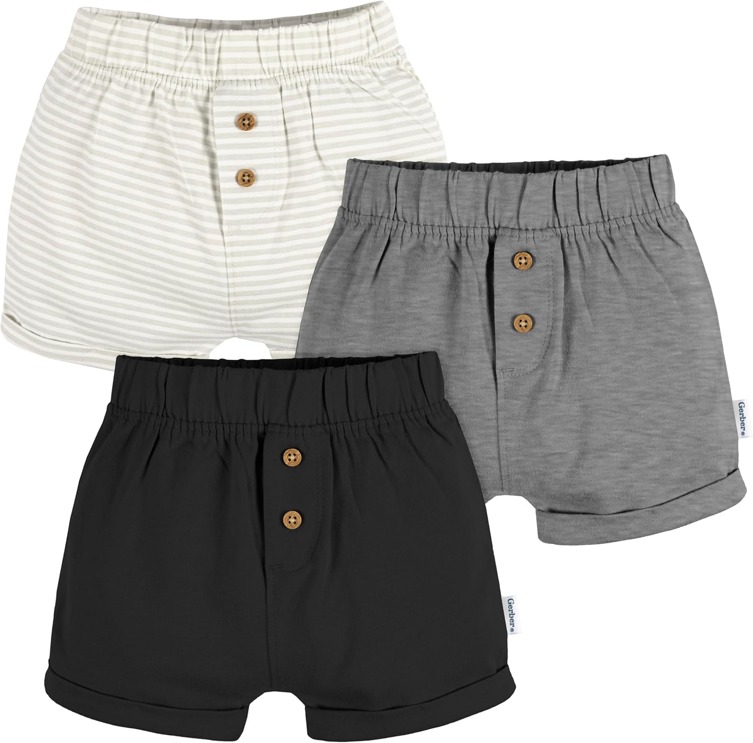 Gerber Baby Knit Shorts for Girls 3-Pack